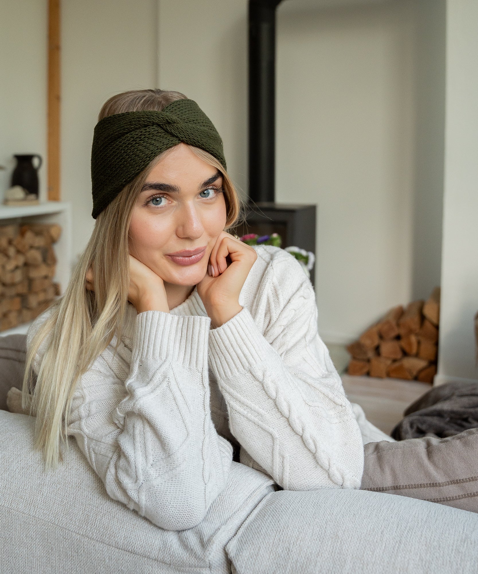 EMMA - Stirnband aus Merinowolle | Forest - Grün - Studio Chéri