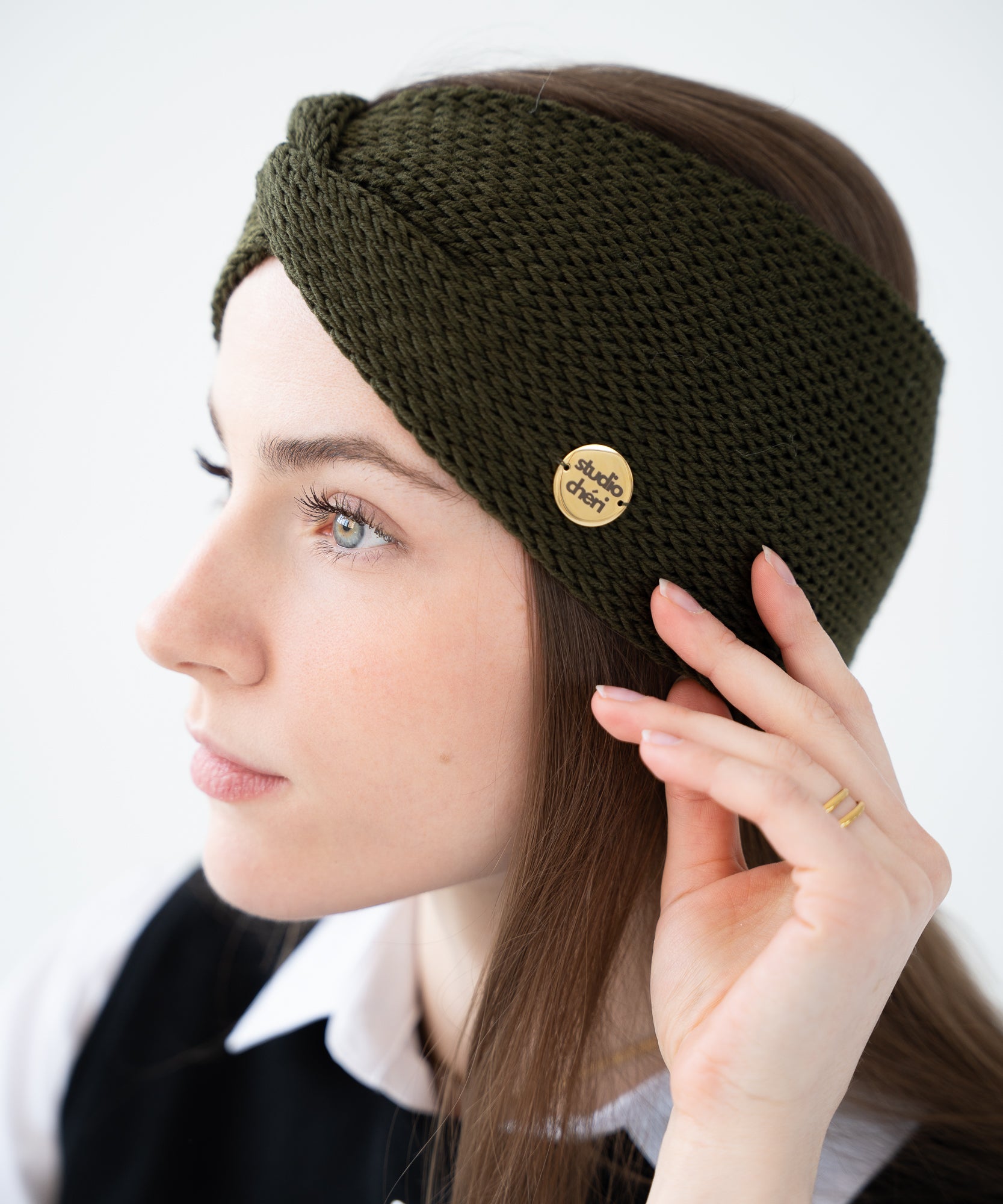 EMMA - Stirnband aus Merinowolle | Forest - Grün - Studio Chéri