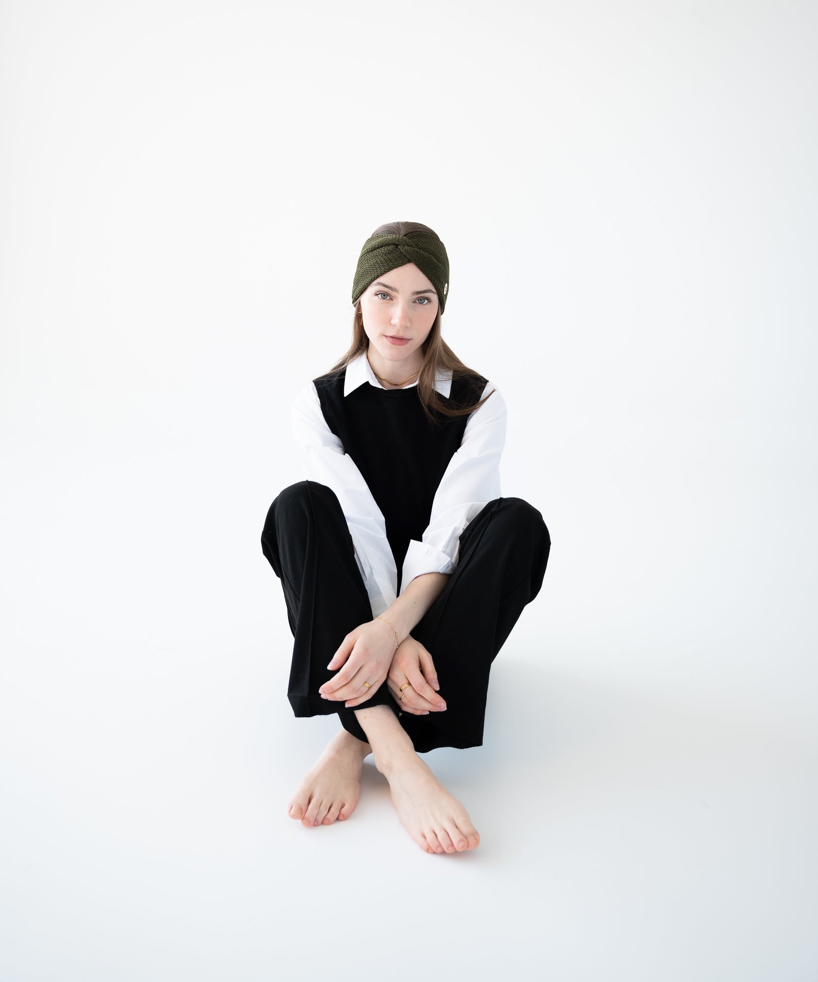 EMMA - Stirnband aus Merinowolle | Forest - Grün - Studio Chéri