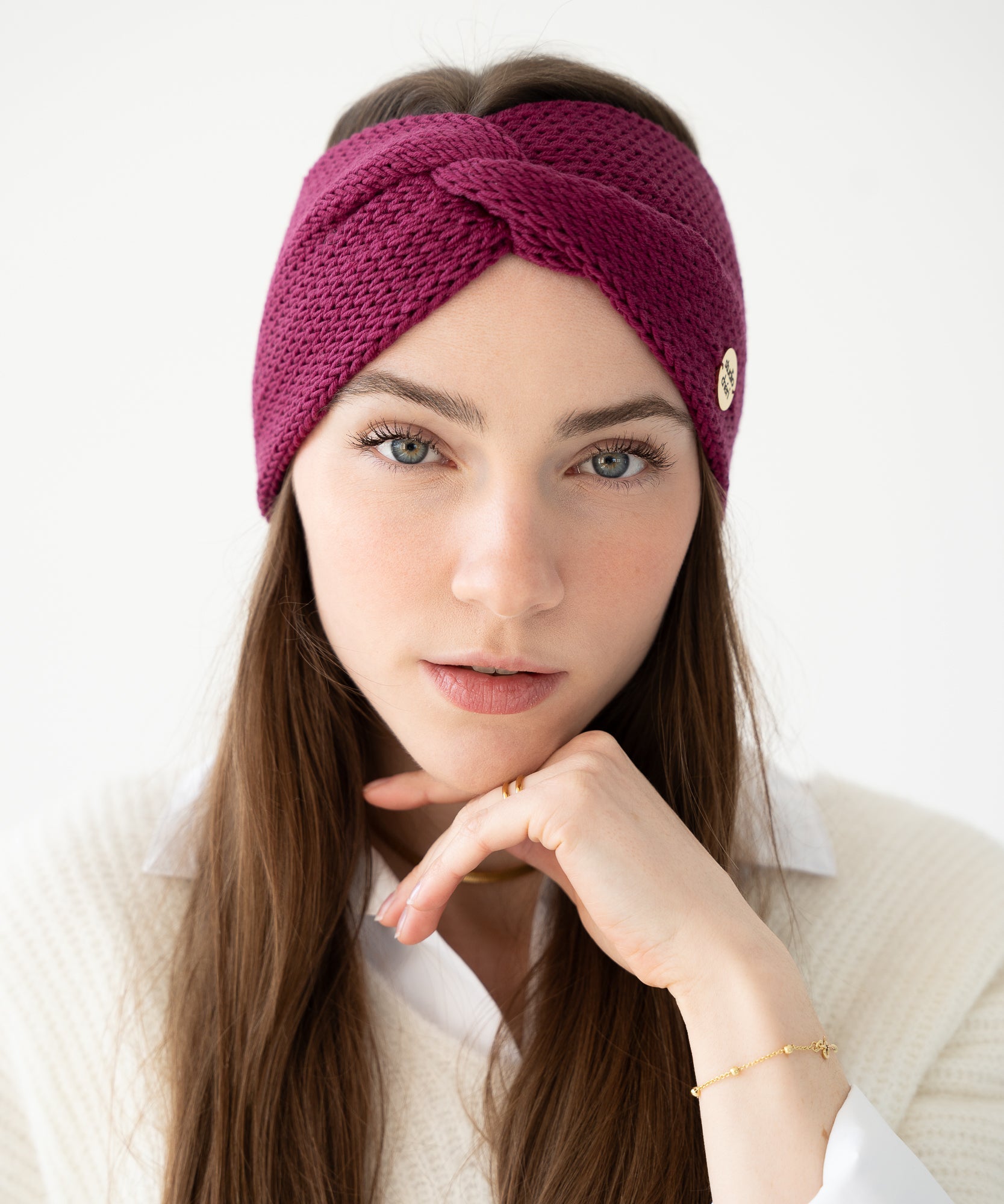 EMMA - Stirnband aus Merinowolle | Magenta - Pink - Studio Chéri