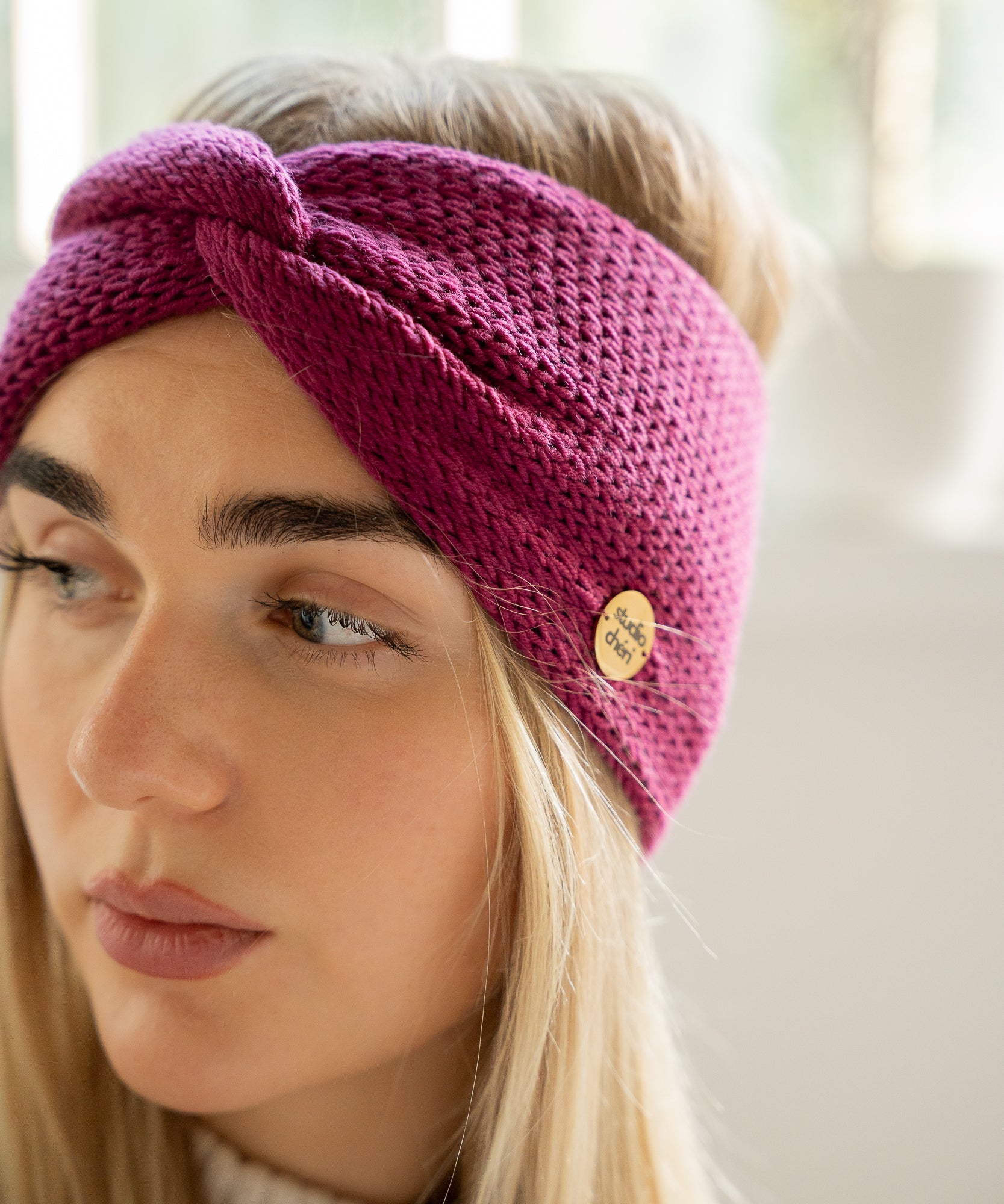 EMMA - Stirnband aus Merinowolle | Magenta - Pink - Studio Chéri