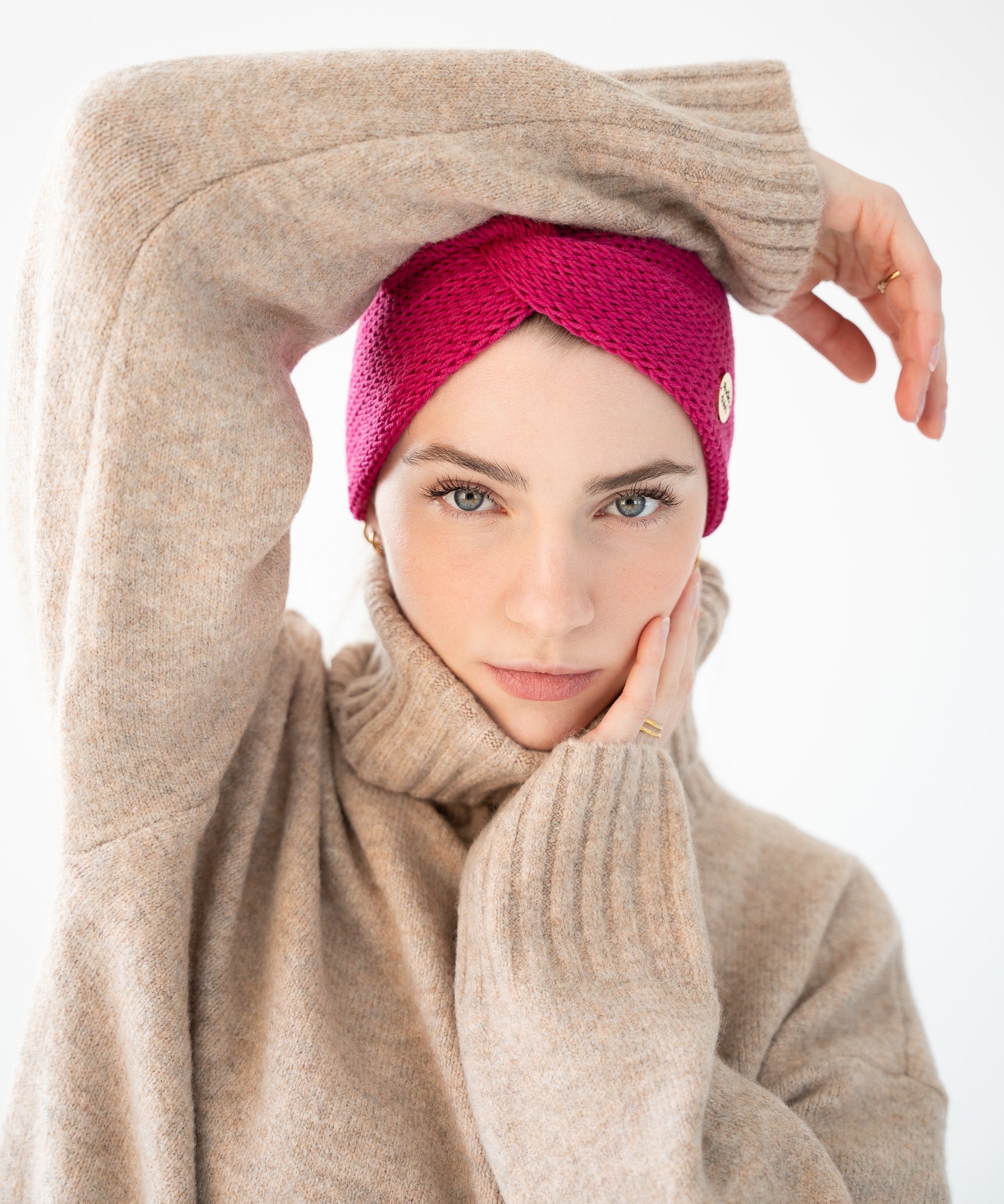 EMMA - Stirnband aus Merinowolle | Pink - Pink - Studio Chéri