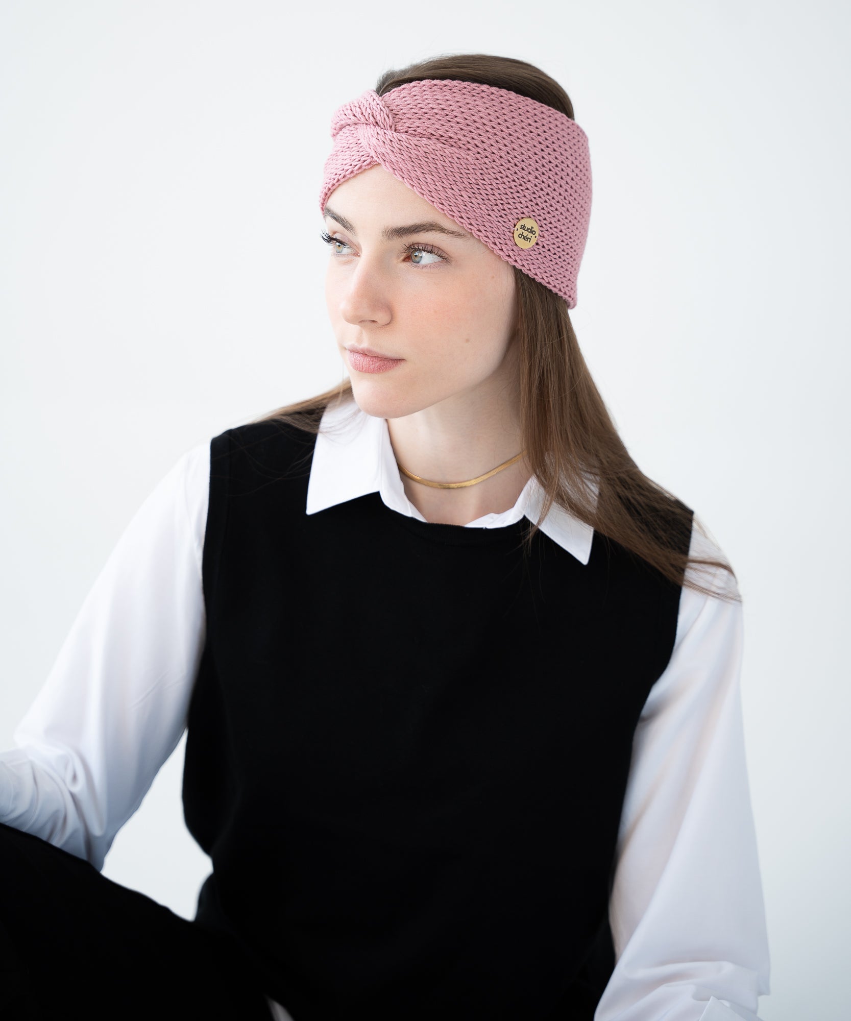 EMMA - Stirnband aus Merinowolle | Rose - Rosa - Studio Chéri