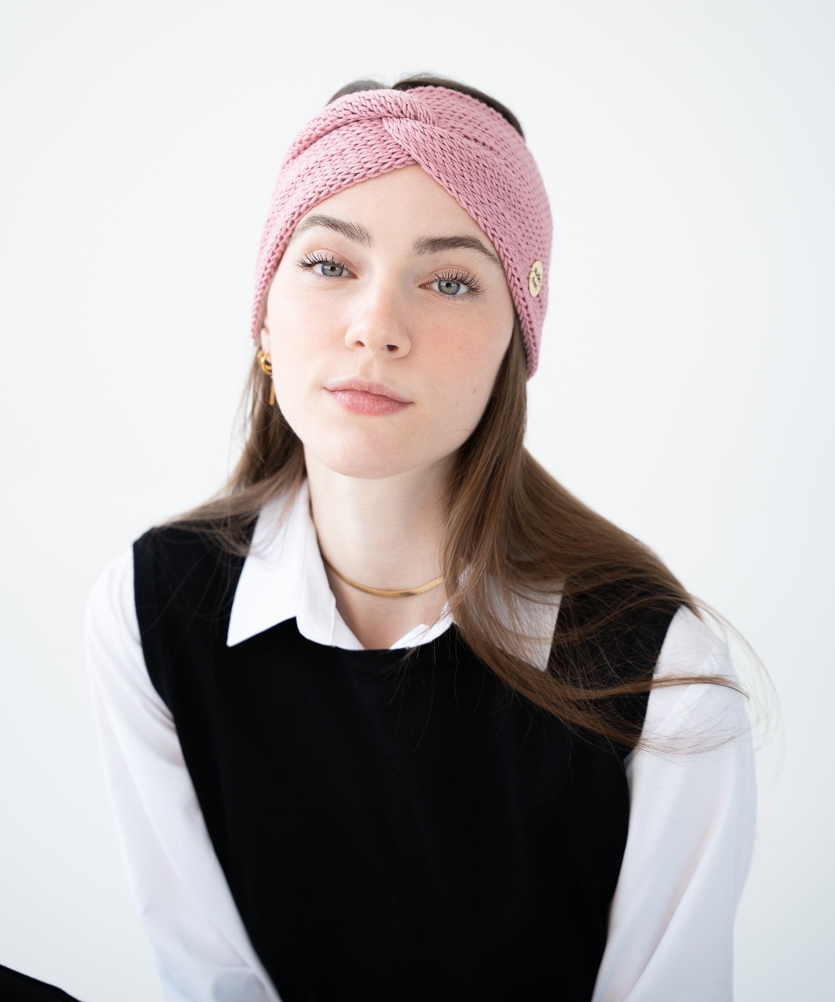 EMMA - Stirnband aus Merinowolle | Rose - Rosa - Studio Chéri