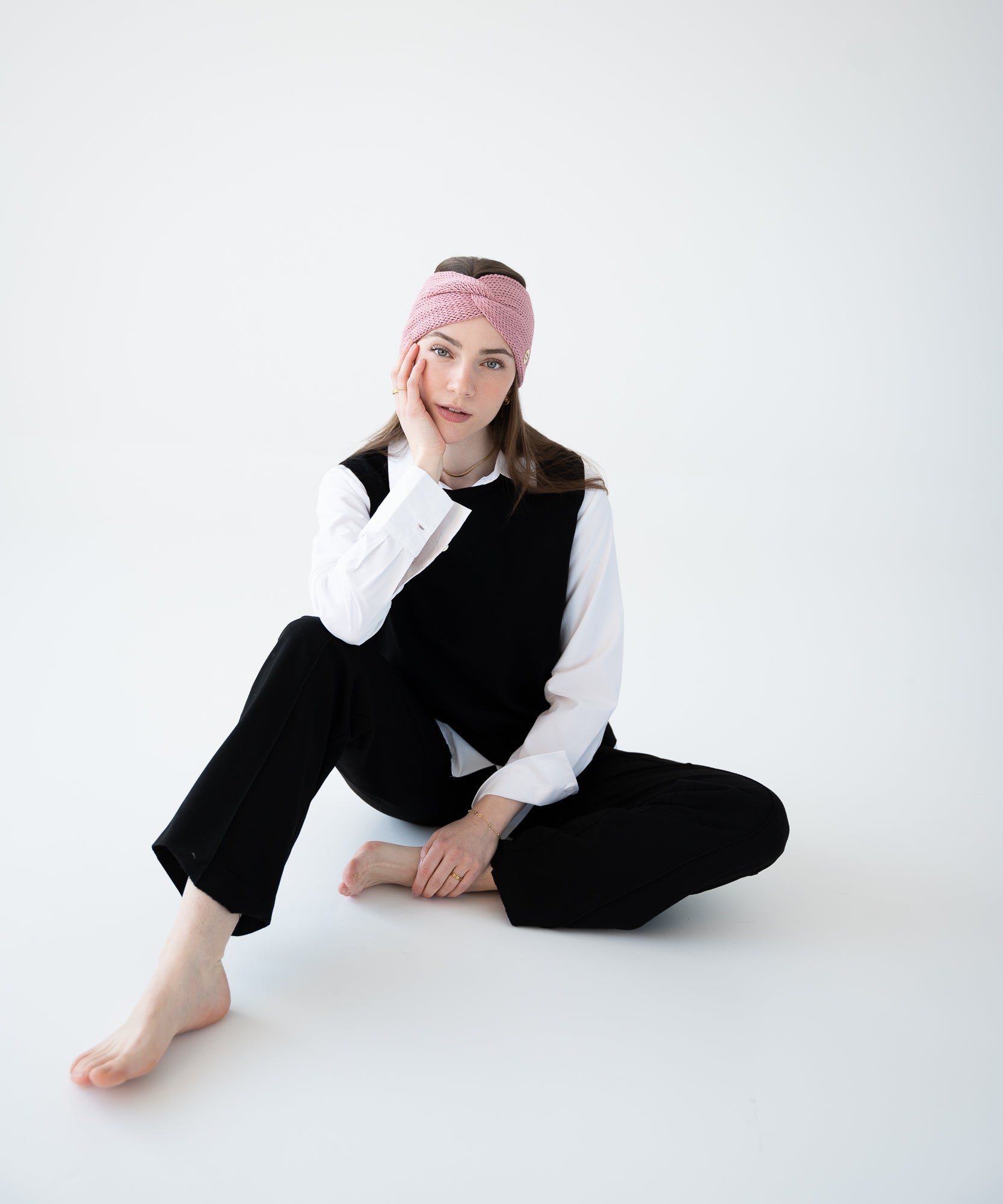 EMMA - Stirnband aus Merinowolle | Rose - Rosa - Studio Chéri