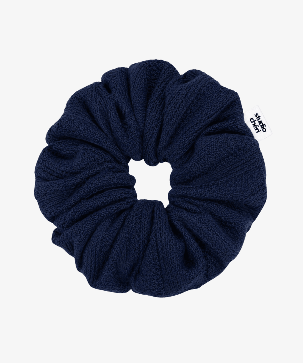 Estelle - Scrunchie aus Strick - Blau - Studio Chéri