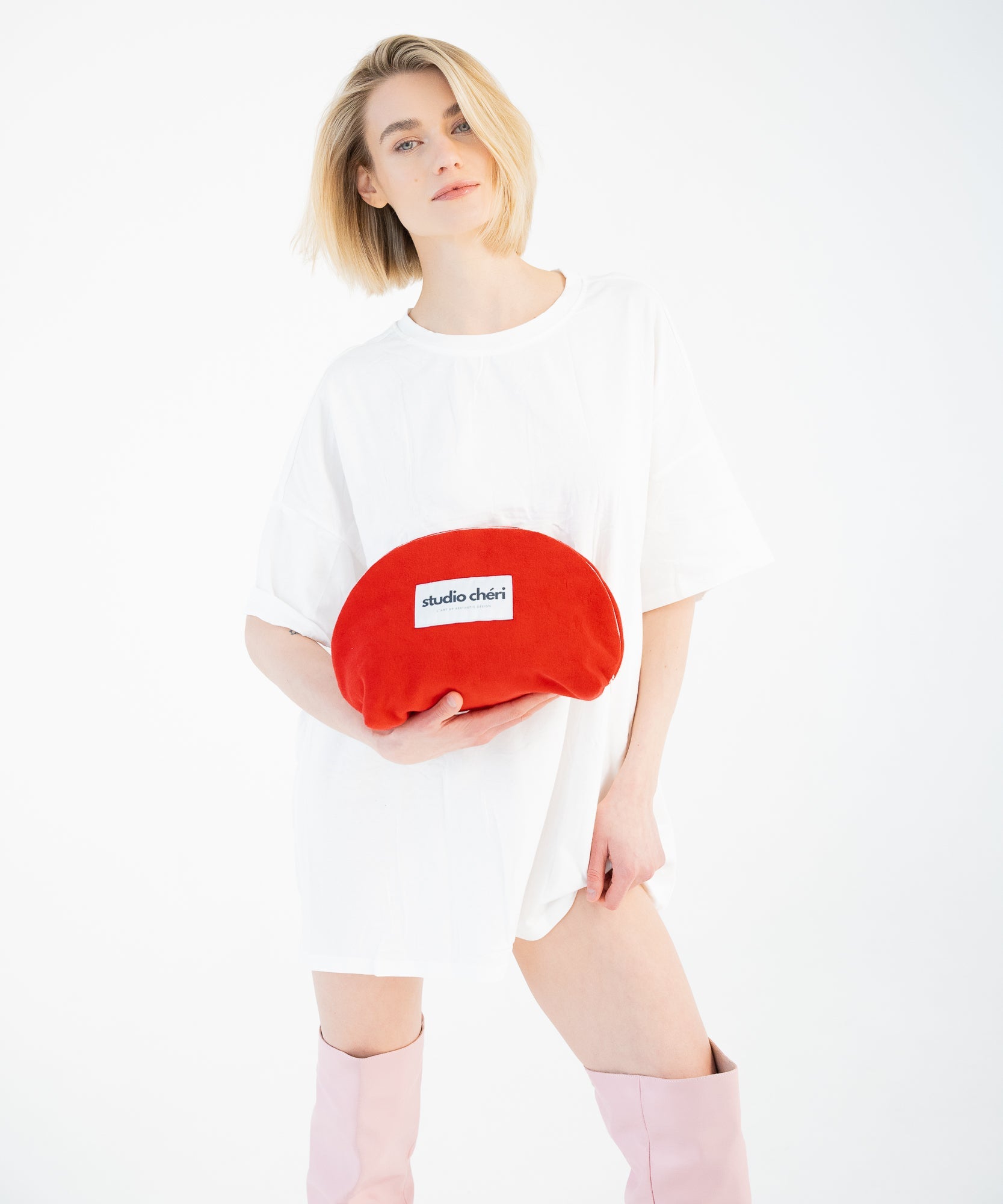 FLUFFY VALENTINE | Kosmetiktasche - Rot/Weiß - Studio Chéri