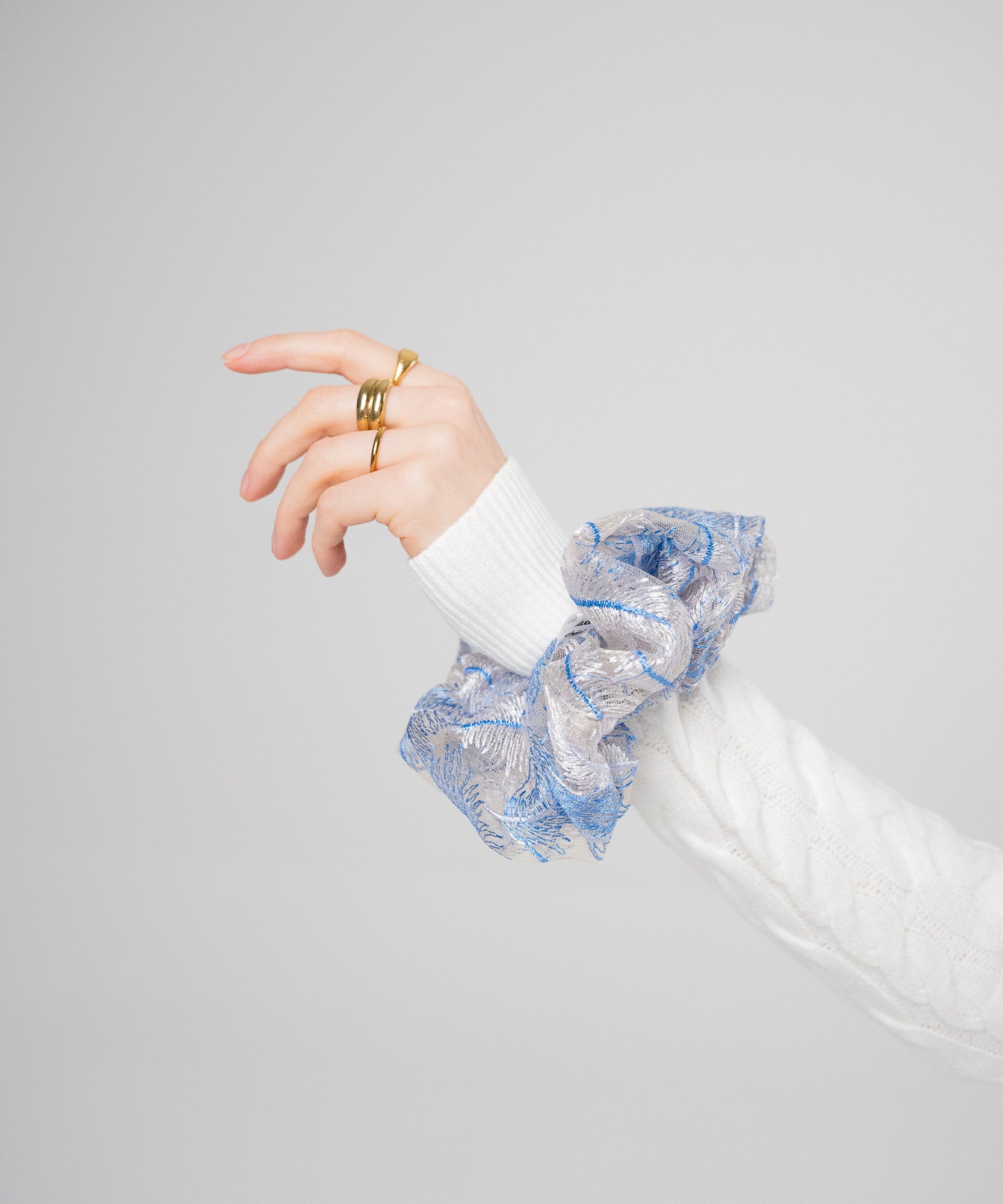 ICE FEATHER - Scrunchie mit Federn - Blau - Studio Chéri