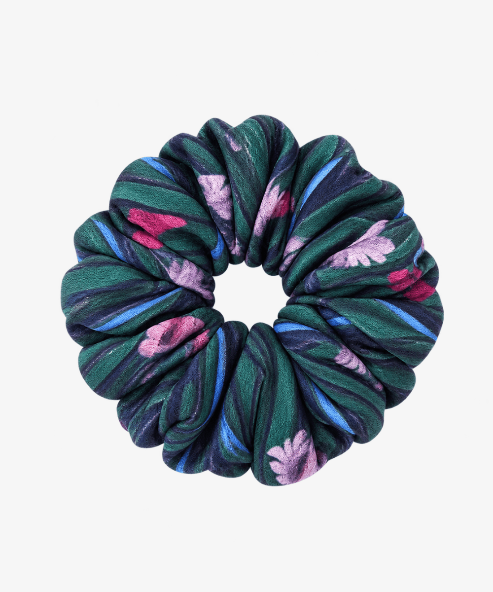 Lare - Blümchen Scrunchie - BLAU - Studio Chéri