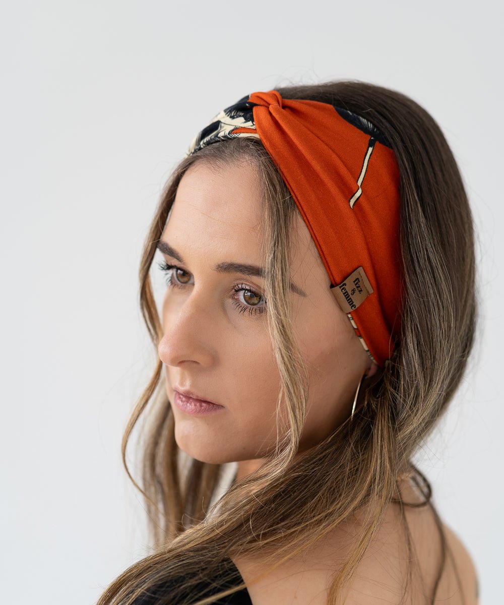 LILLY - Printed Haarband | Sienna - Orange - Fizz & Femme