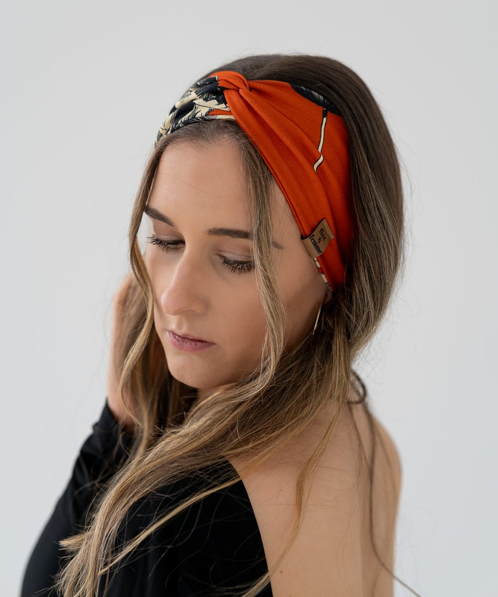 LILLY - Printed Haarband | Sienna - Orange - Fizz & Femme