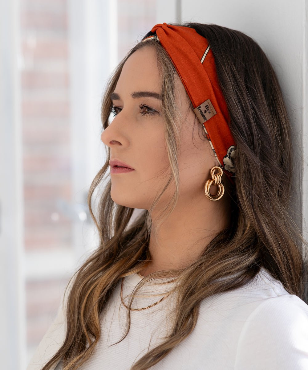 LILLY - Printed Haarband | Sienna - Orange - Fizz & Femme