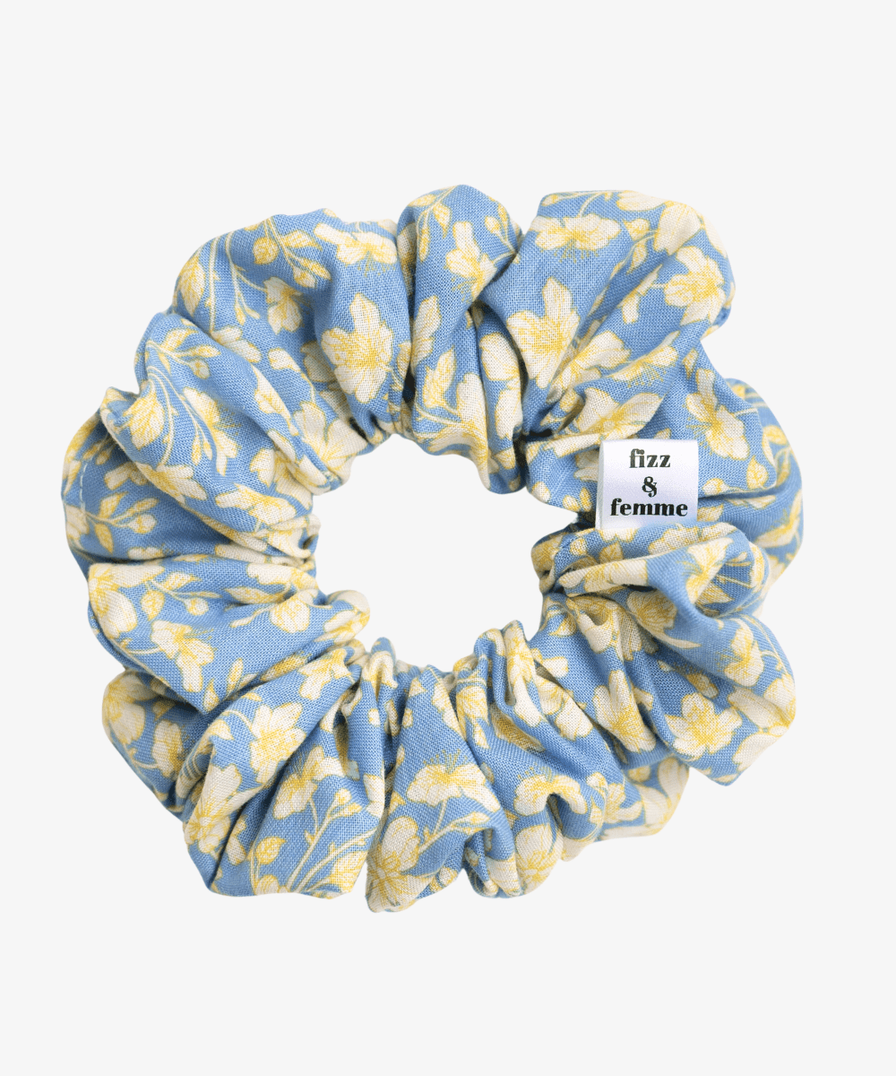 LIV - Printed Scrunchie - Blau/Gelb - Fizz & Femme