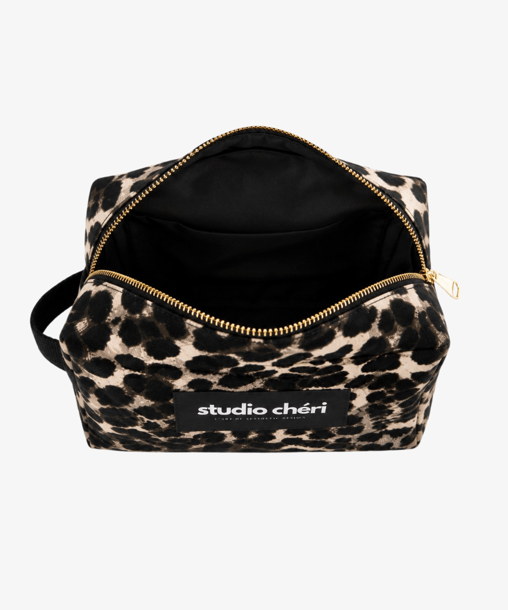 MAGGIE - Kosmetiktasche | Leo - Schwarz - Studio Chéri