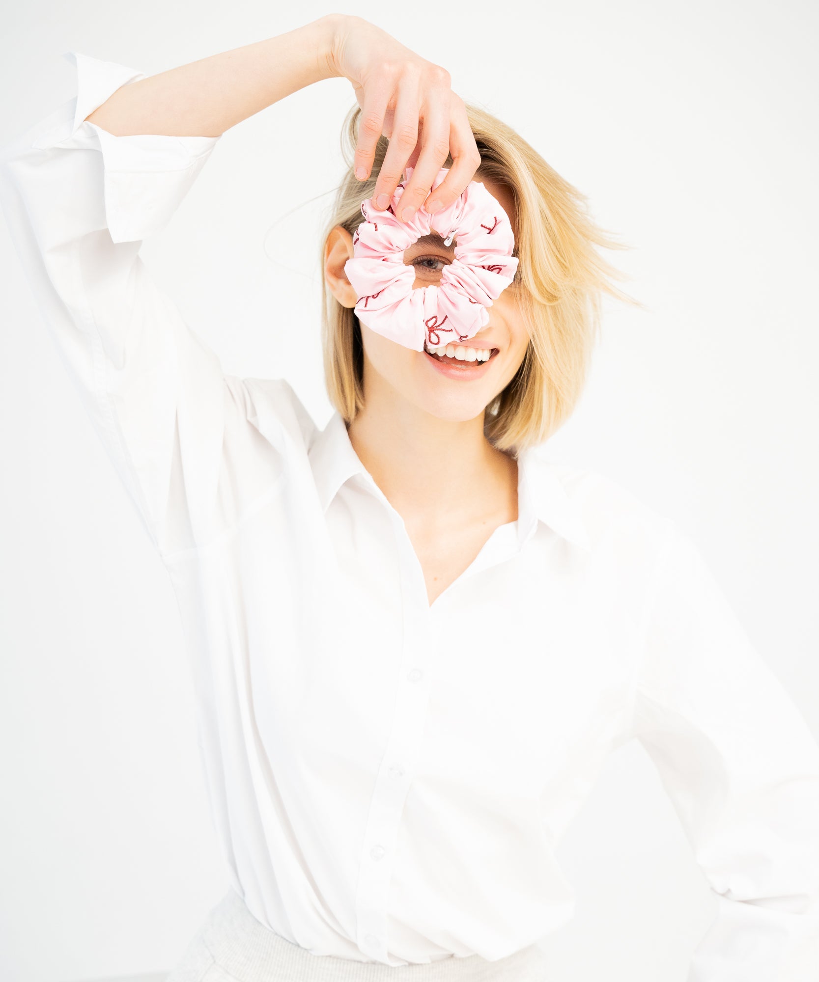 MAISON ROSE - Scrunchie mit Schleife - Rosa/Pink - Studio Chéri