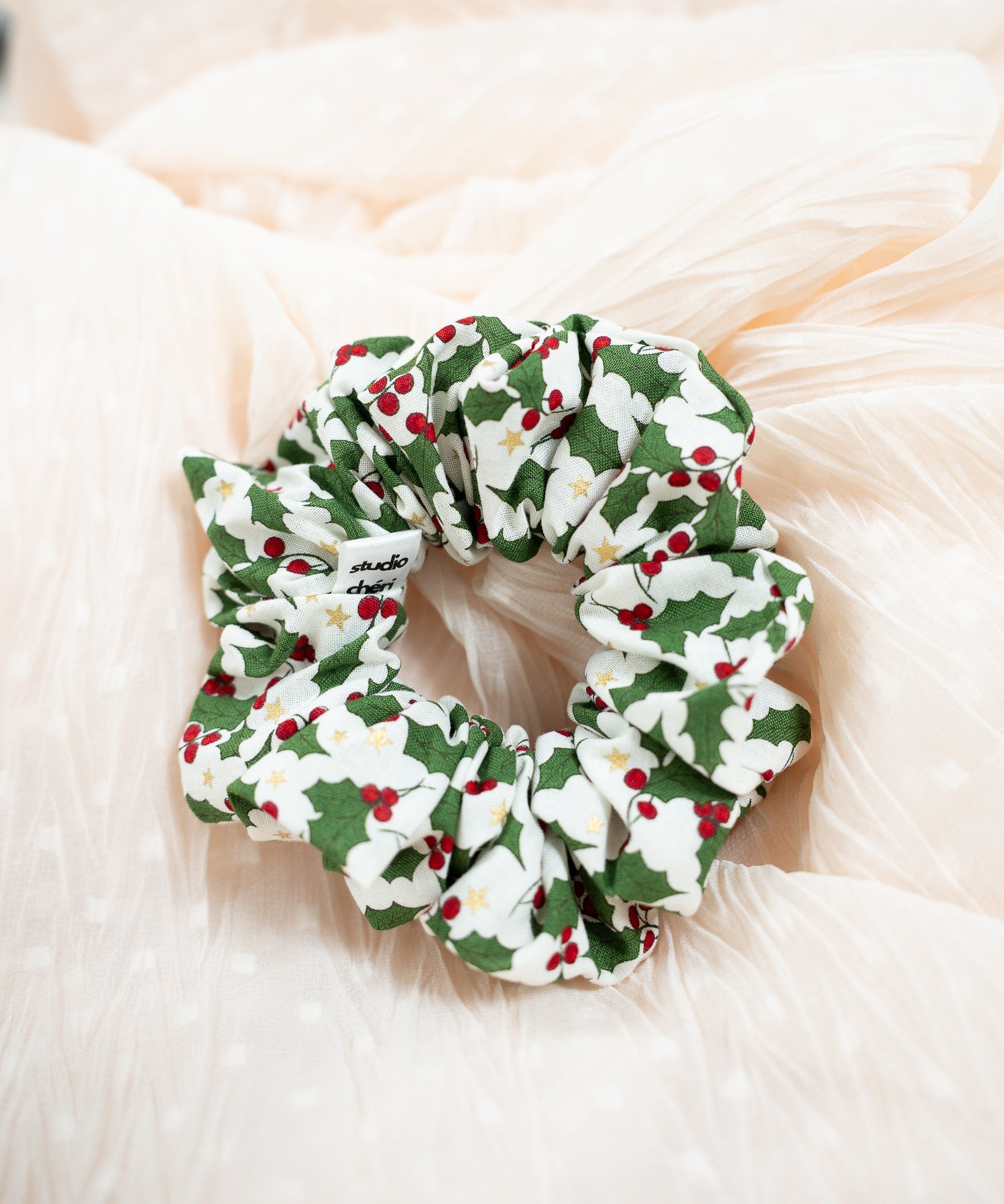 MISTLETOE - Scrunchie aus Baumwolle - weiß - Studio Chéri