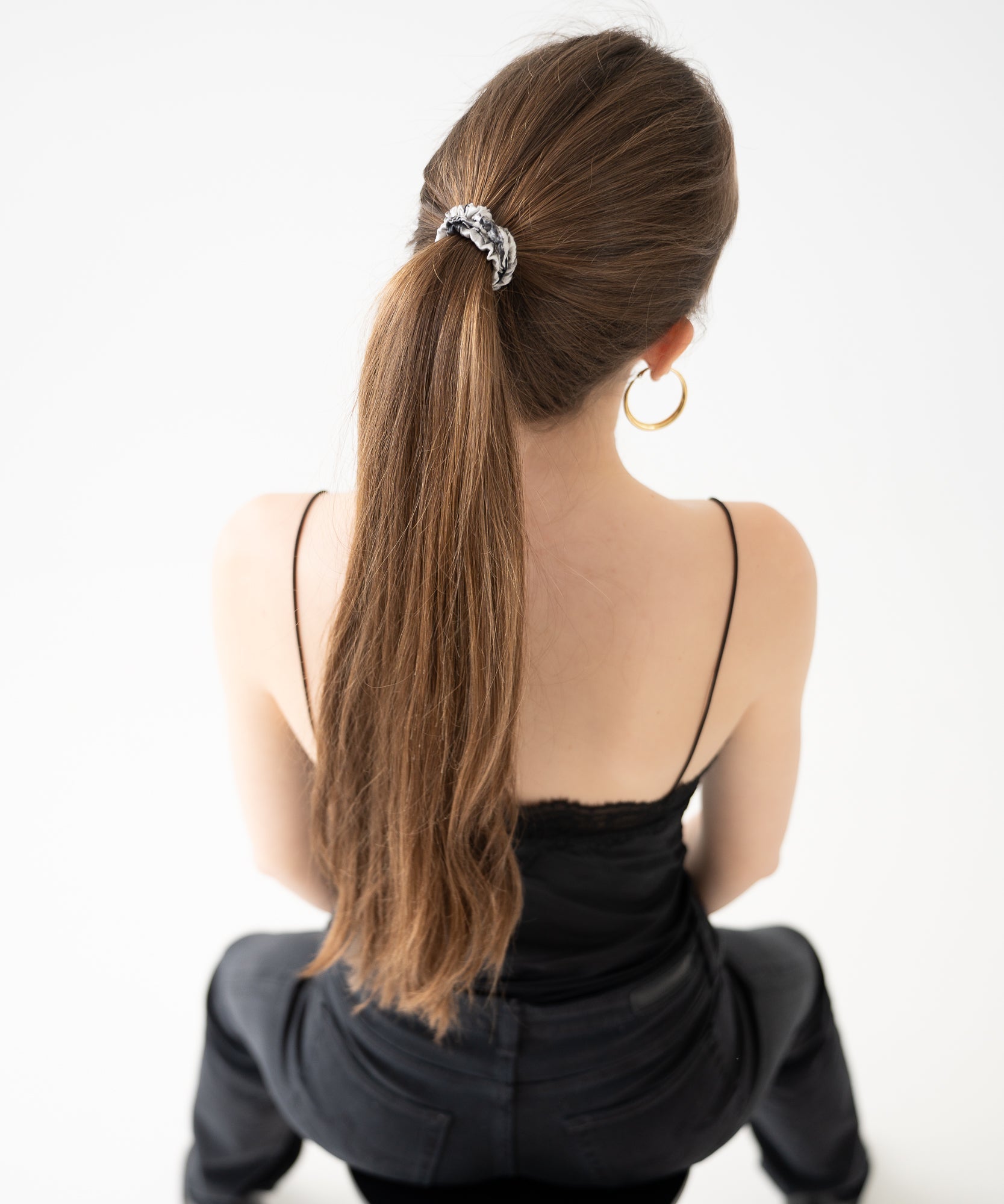 Petite Scrunchies aus Seide - Leo - Blau - Studio Chéri