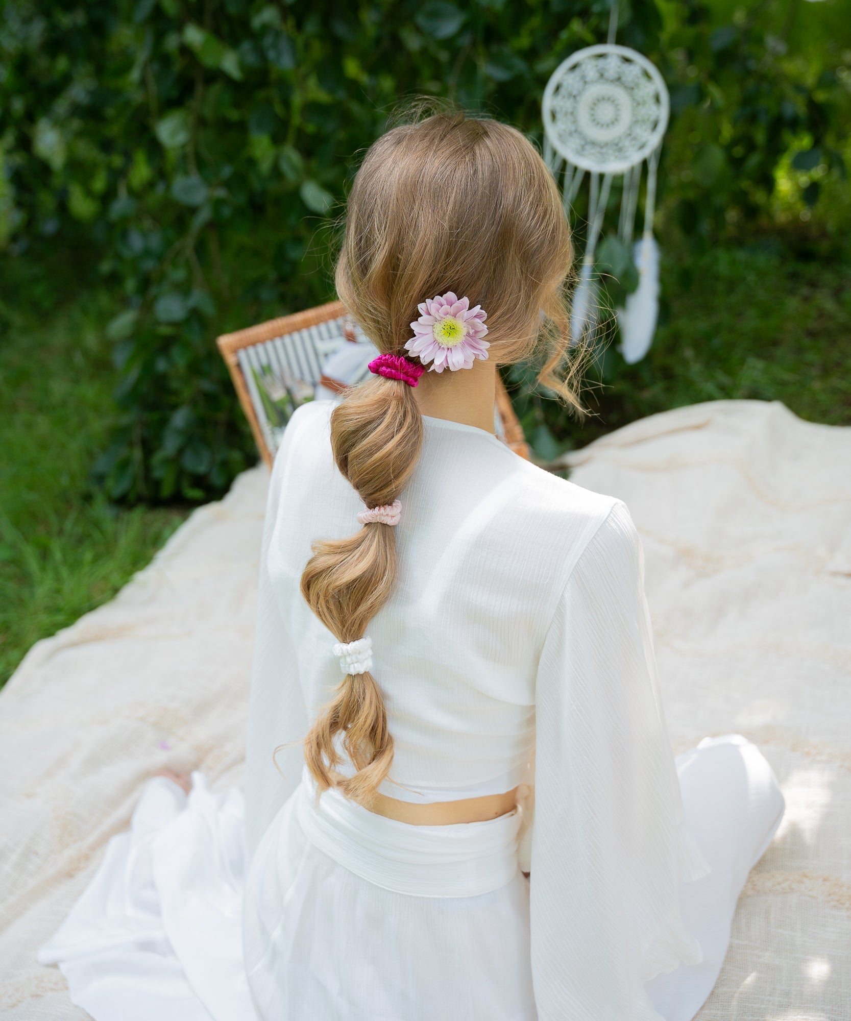Petite Scrunchies | Bohemian Summer - Pink/Rosa/Weiss - Studio Chéri