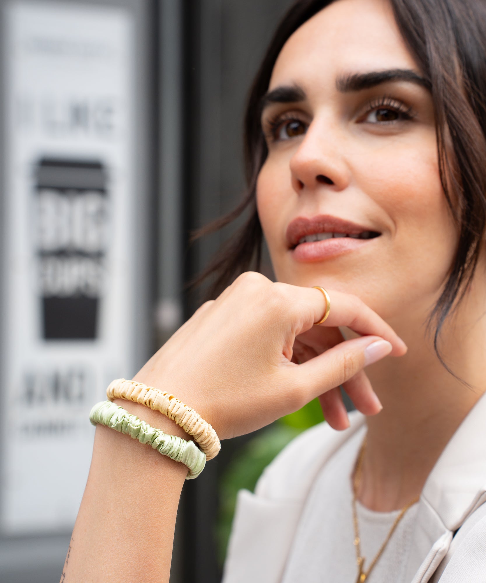 Petite Scrunchies | Brew & Bloom - Grün/Gelb/Rosa - Studio Chéri