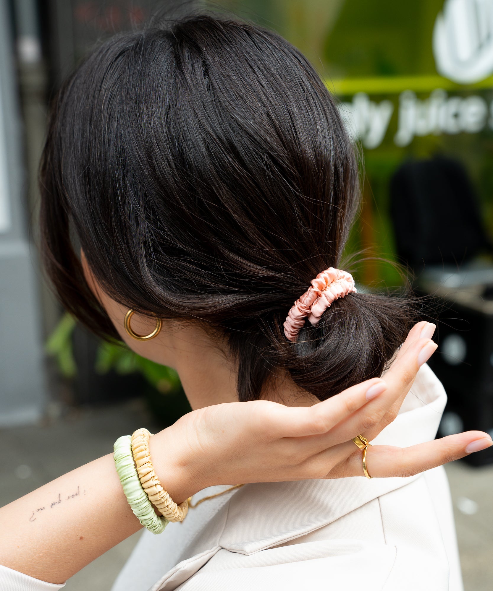 Petite Scrunchies | Brew & Bloom - Grün/Gelb/Rosa - Studio Chéri