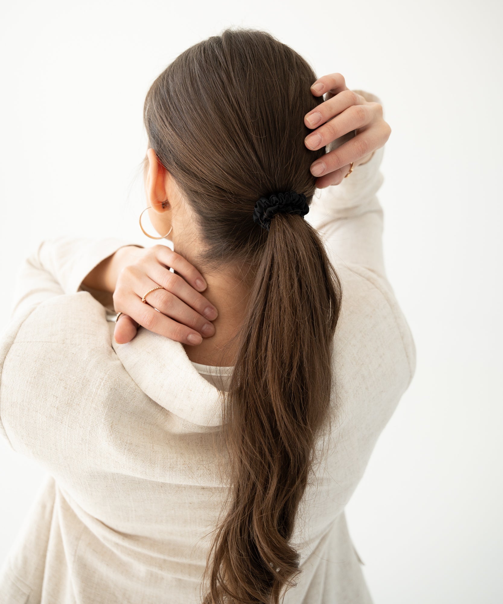 Petite Scrunchies | Wild Dust - Schwarz/Braun/Beige - Studio Chéri