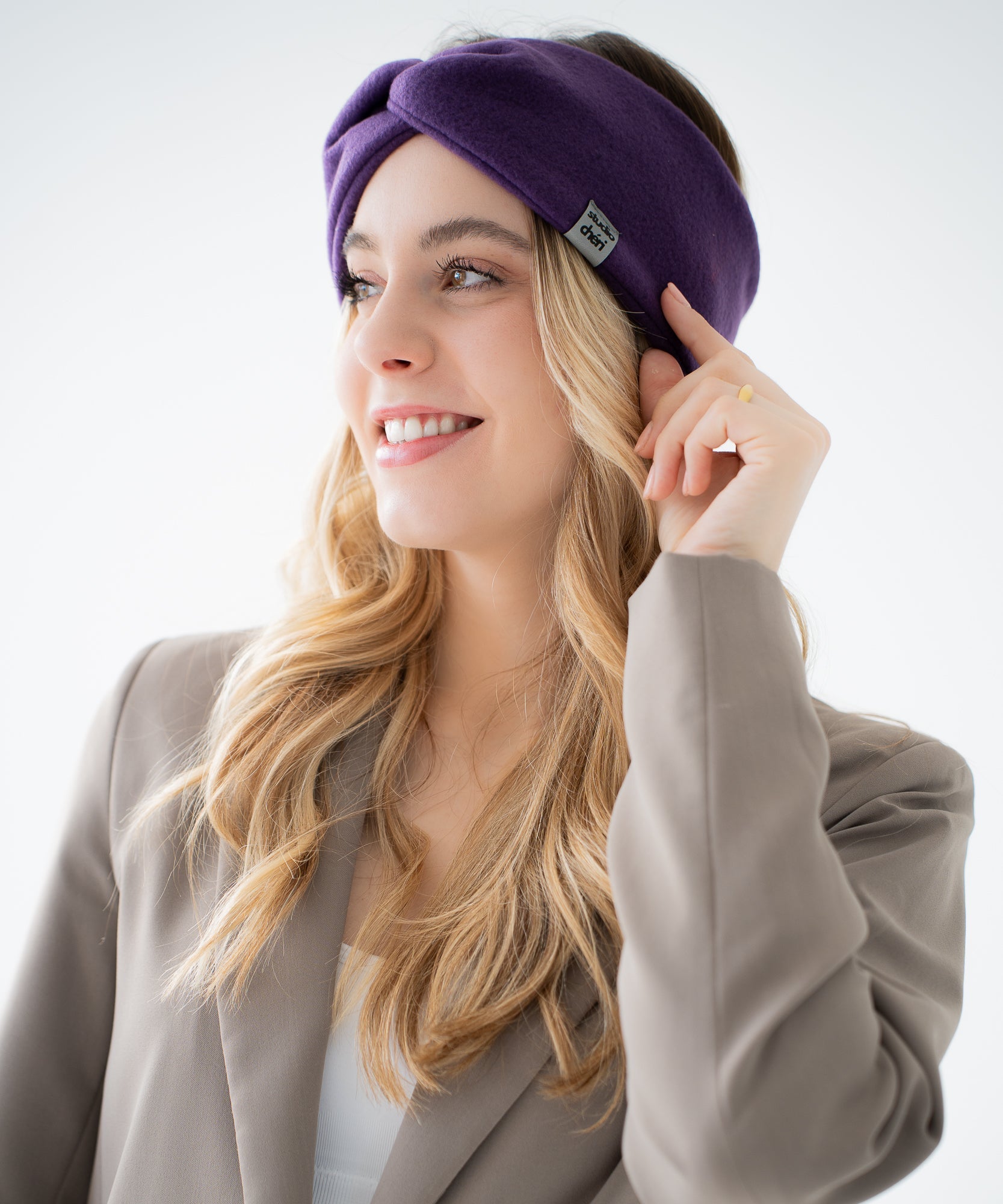 Polarfleece Stirnband - Plum - Lila - Studio Chéri