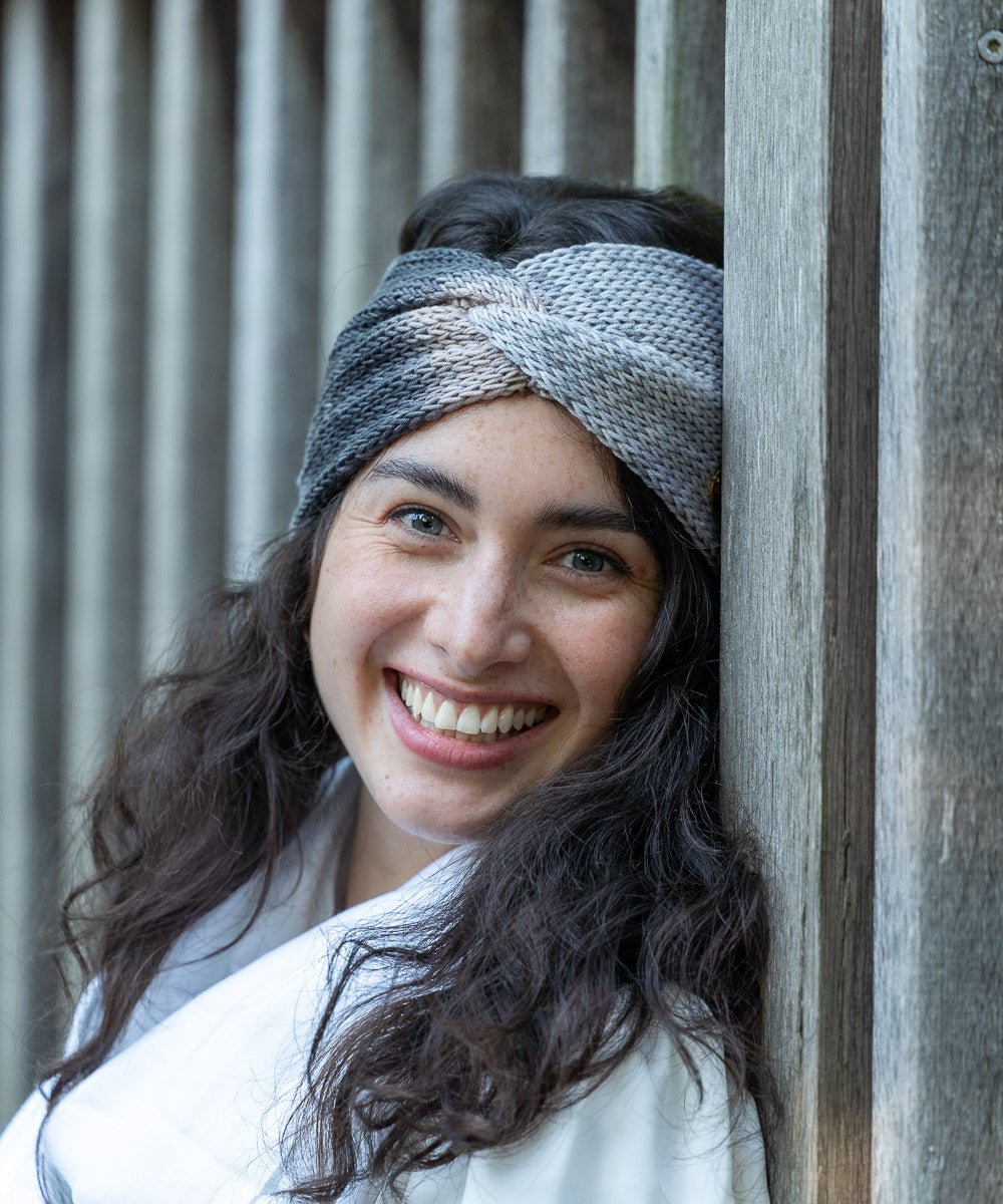 RAINBOW - Doppellagiges Stirnband | Ash - Grau/Schwarz - Fizz & Femme