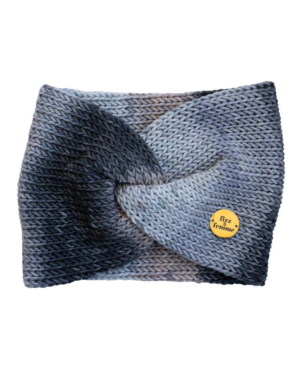 RAINBOW - Doppellagiges Stirnband | Ash - Grau/Schwarz - Fizz & Femme