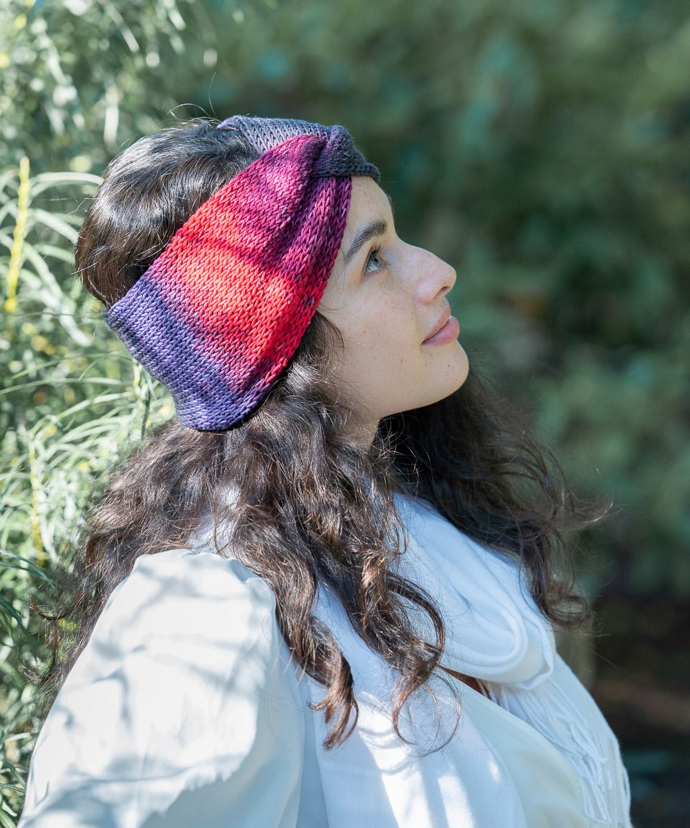 RAINBOW - Doppellagiges Stirnband | Wildberry - Rot/Blau/Schwarz - Fizz & Femme