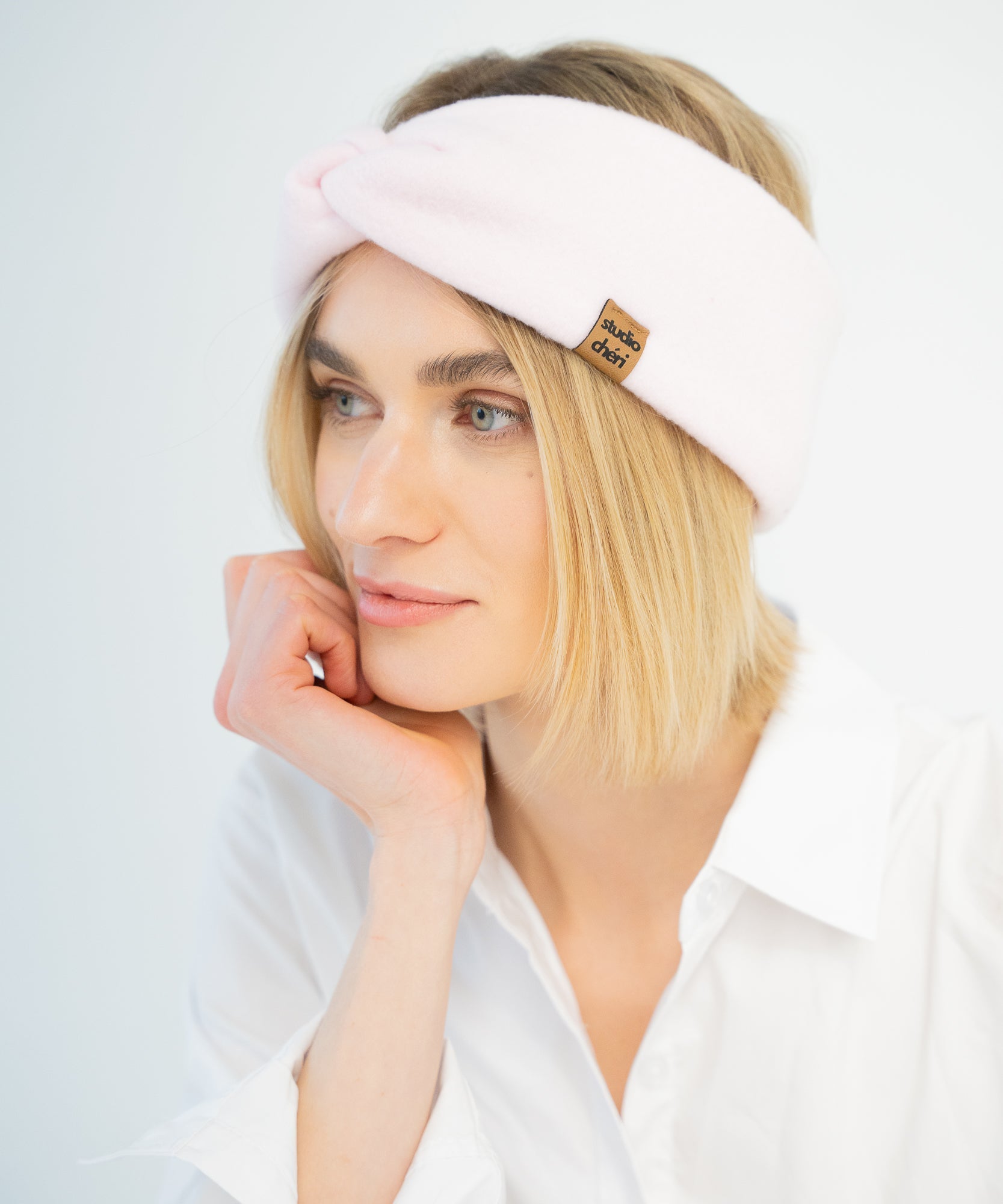 ROSE - Stirnband aus Polarfleece - Rosa - Studio Chéri