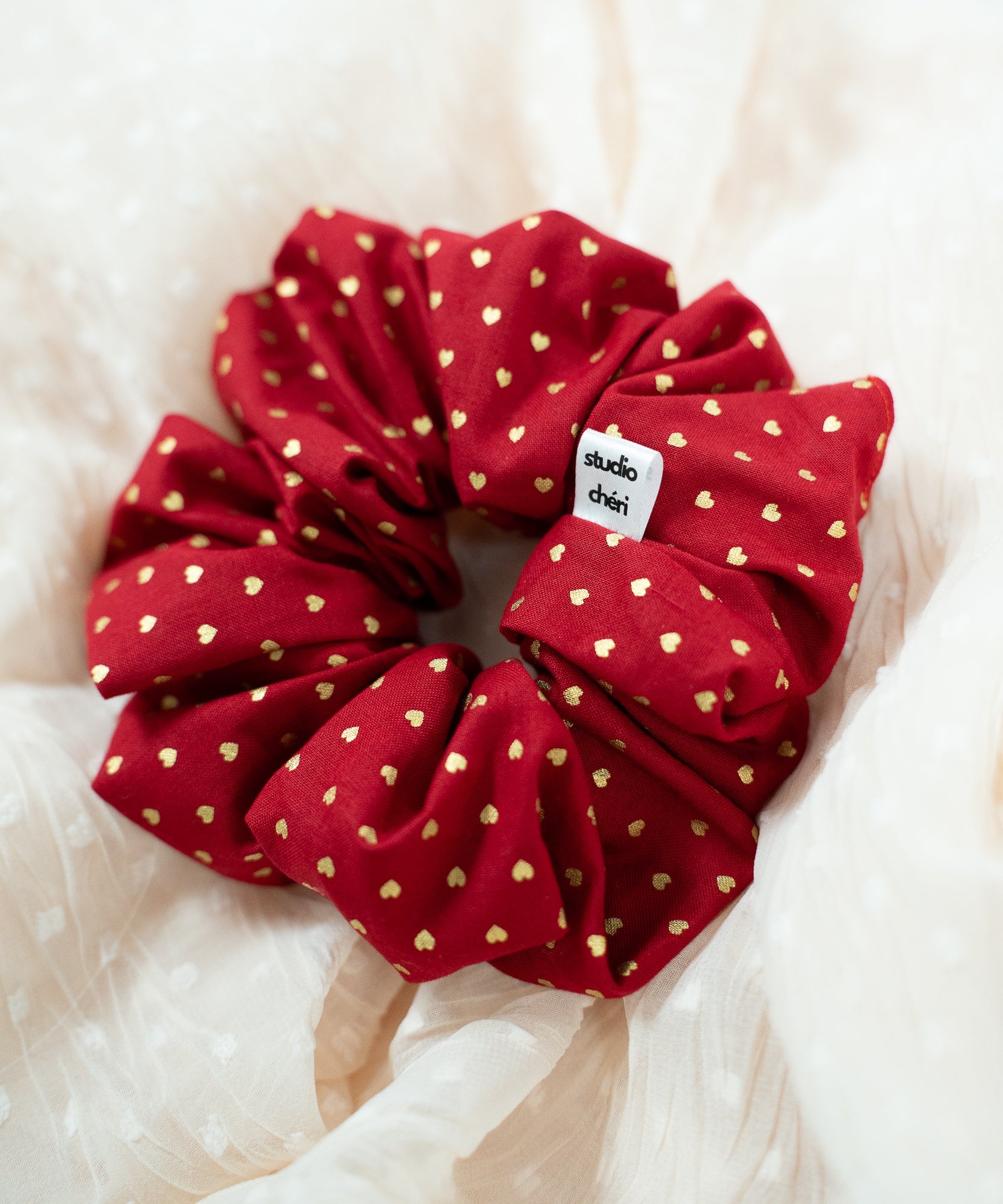 Santas Heart - Scrunchie aus Baumwolle - Blau - Studio Chéri