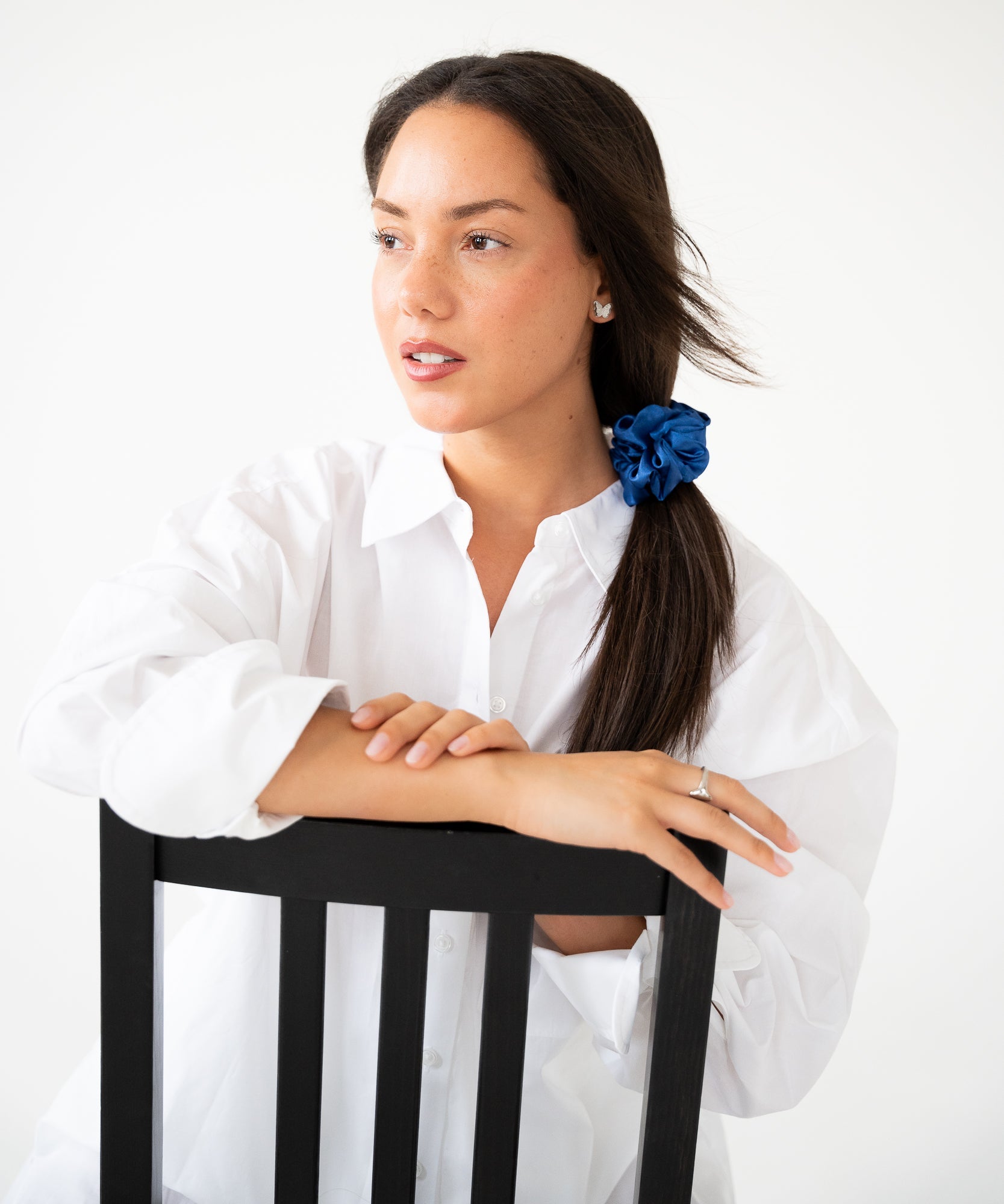 Satin Scrunchie - Saphire - blau - Studio Chéri