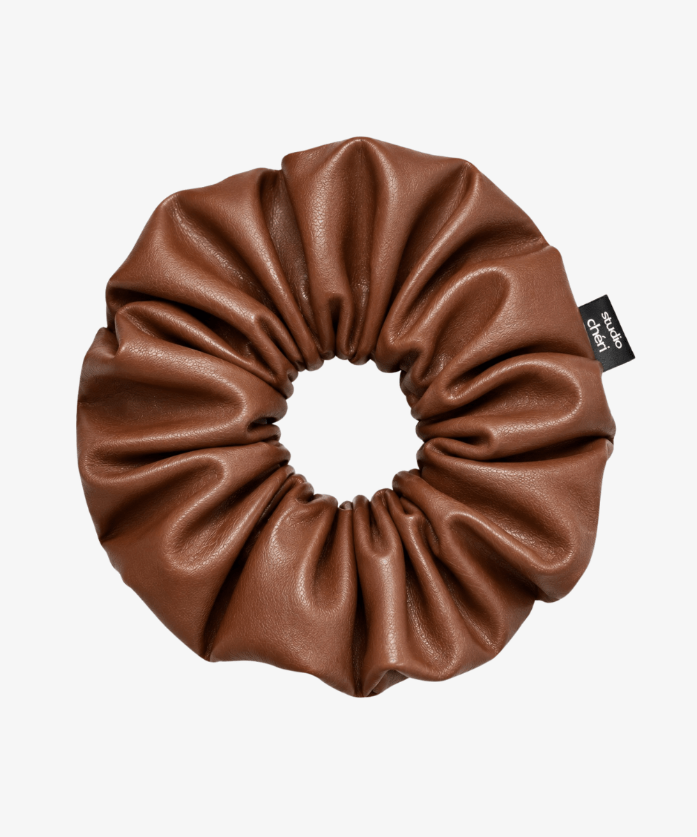 Selma Lederscrunchie - Brown - Braun - Studio Chéri