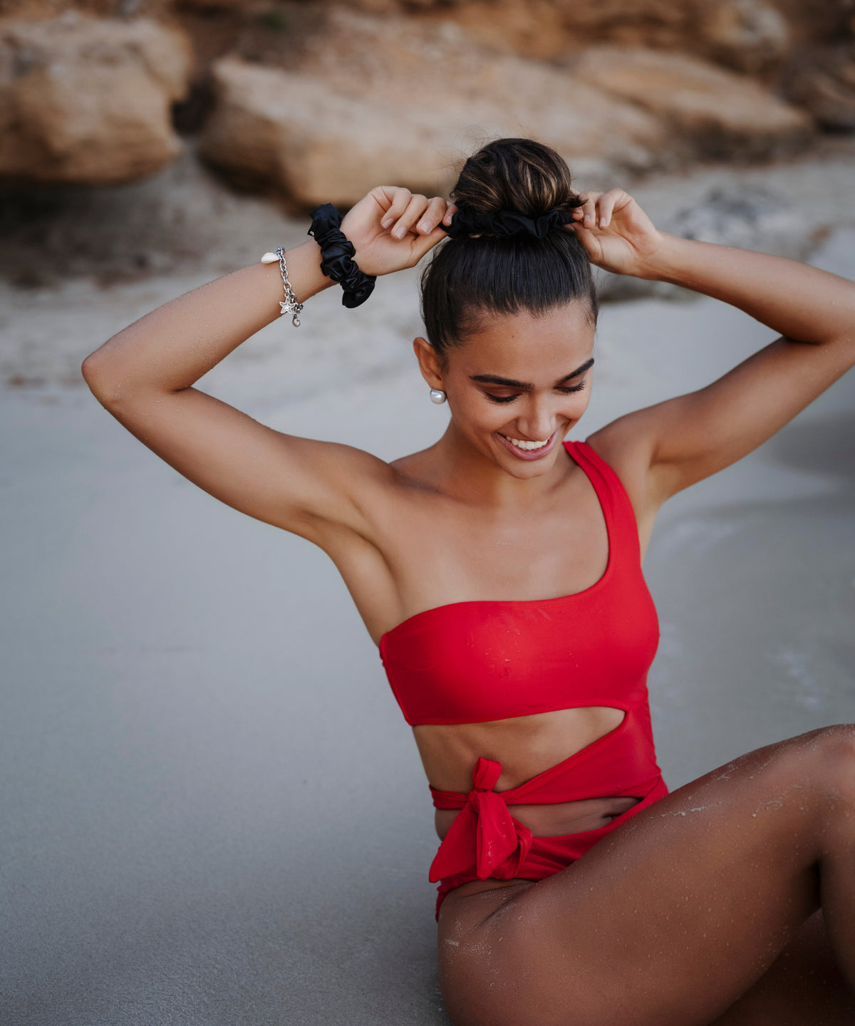 Swim & Sweat Scrunchie - Black - Schwarz - Studio Chéri