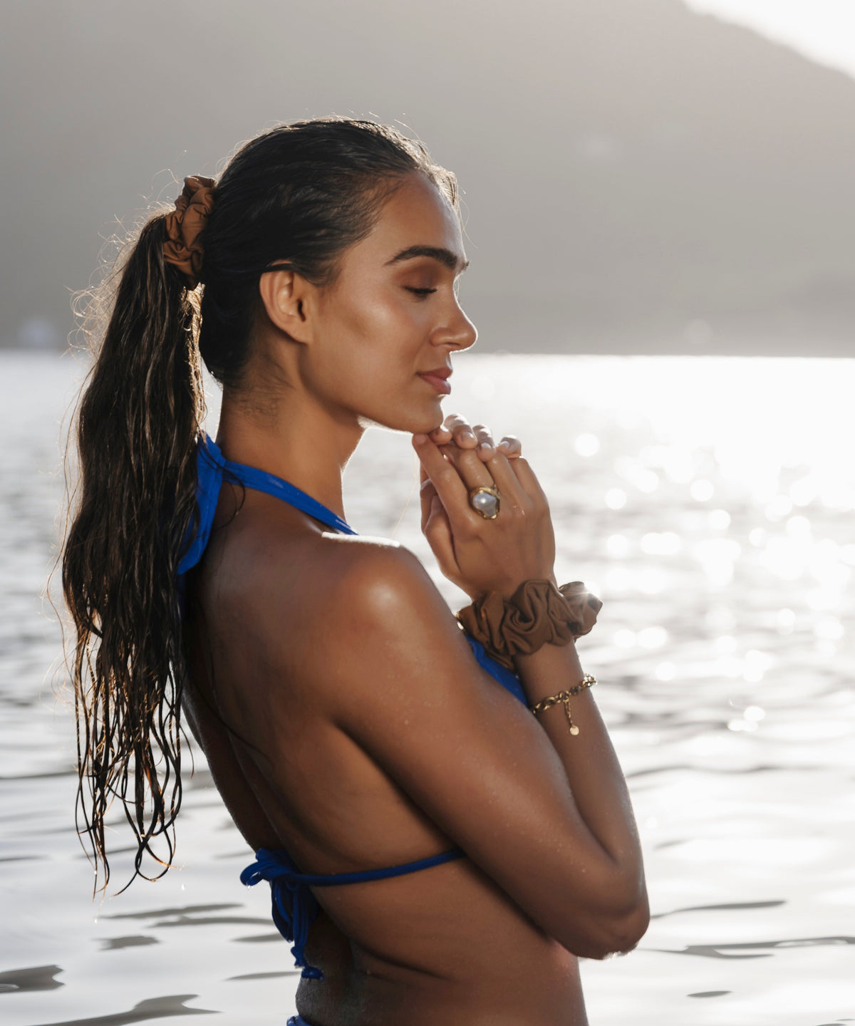 Swim & Sweat Scrunchie - Copper - Braun - Studio Chéri