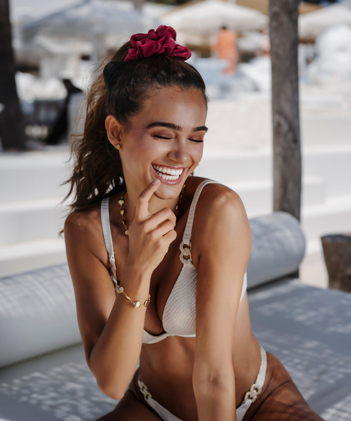 Swim & Sweat Scrunchie - Wine - Grün - Studio Chéri