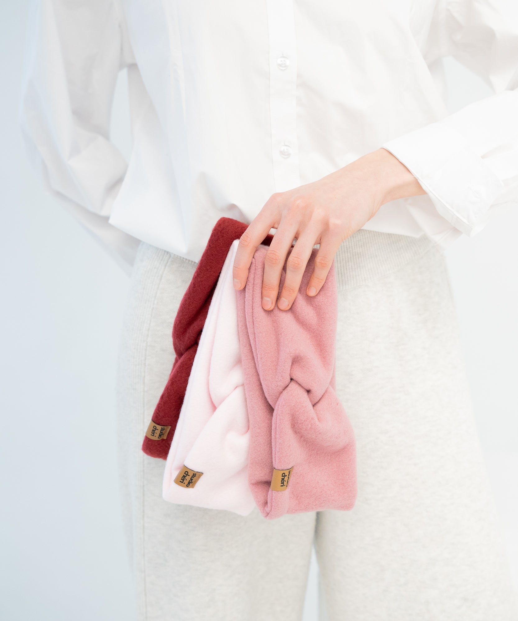 WINE - Stirnband aus Polarfleece - Rot - Studio Chéri