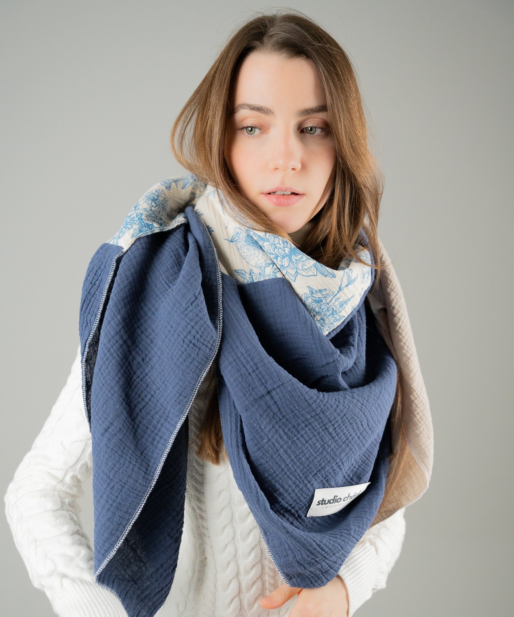 XXL Musselin Tuch | Lumiere - Rosa/Weiß/Gelb - Studio Chéri