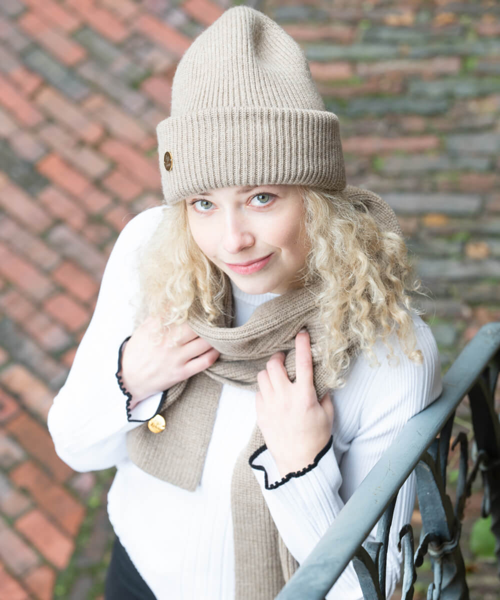 CLEO - Strickmütze | Beige - Fizz & Femme