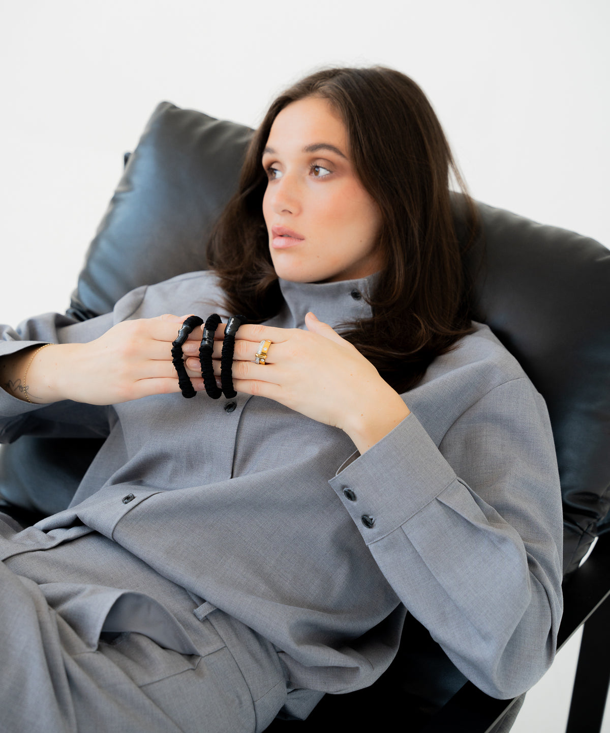 Petite Scrunchies aus Seide - Studio Edition Noir