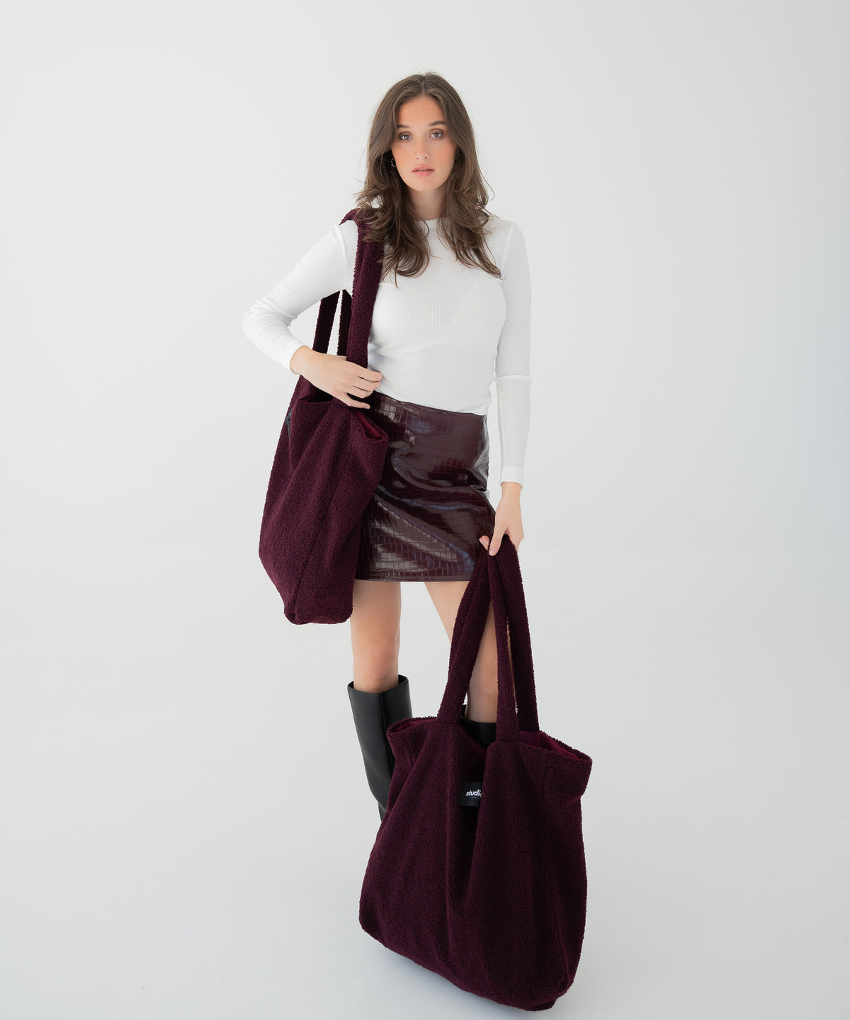 Teddy  Bag - Burgundy