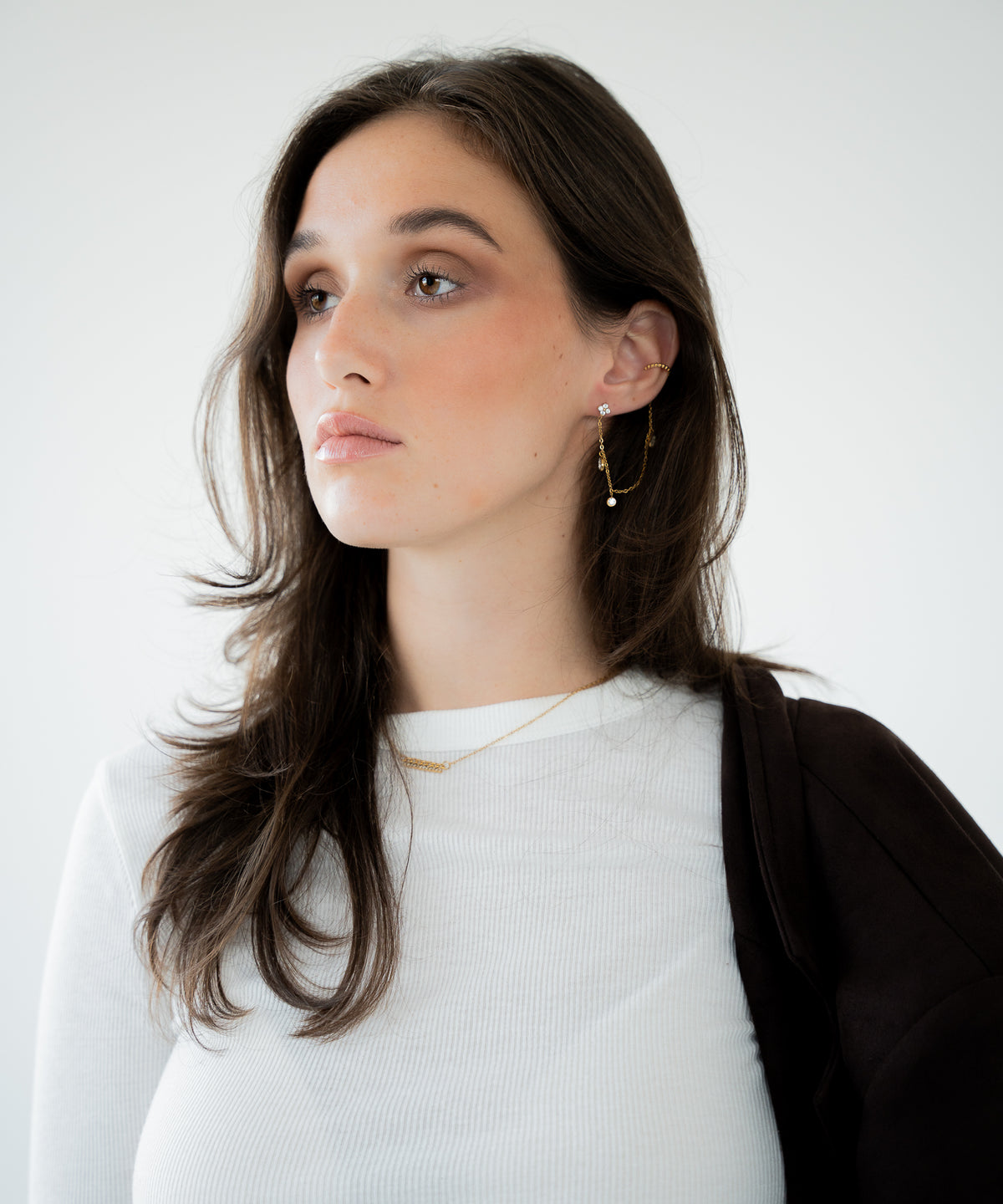 Timeless - 18K Ohrringe mit Earcuff