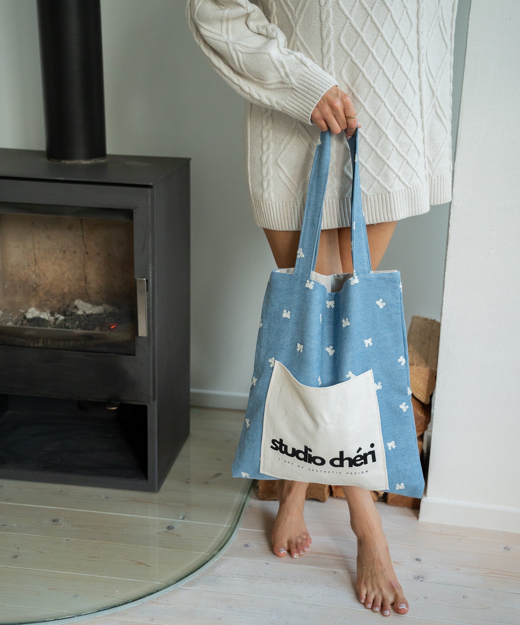 ADRIANA - Mini Tote Bag | Autumn Love - Blau - Studio Chéri