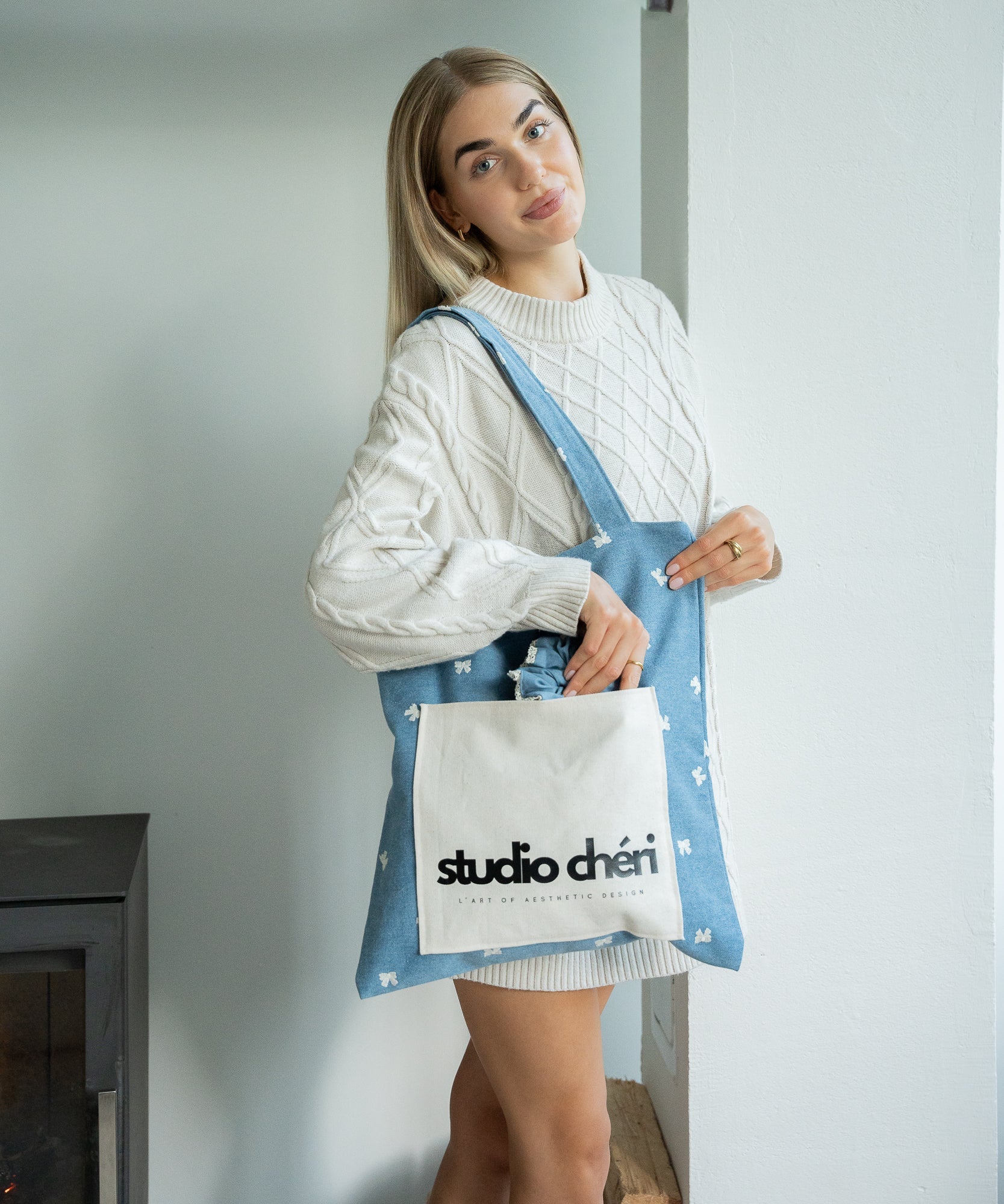 ADRIANA - Mini Tote Bag | Autumn Love - Blau - Studio Chéri