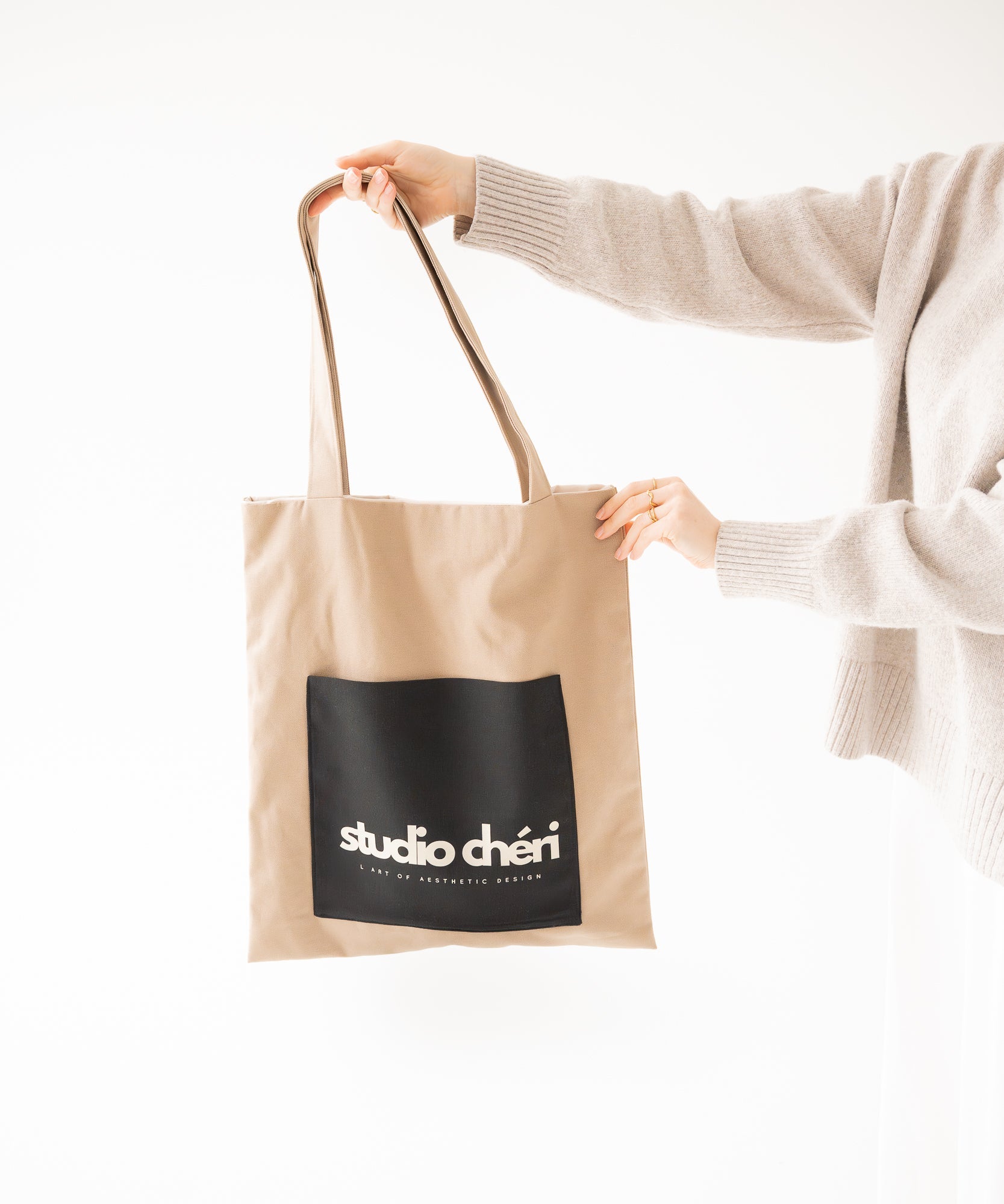 ADRIANA - Mini Tote Bag | Beige - Beige - Studio Chéri