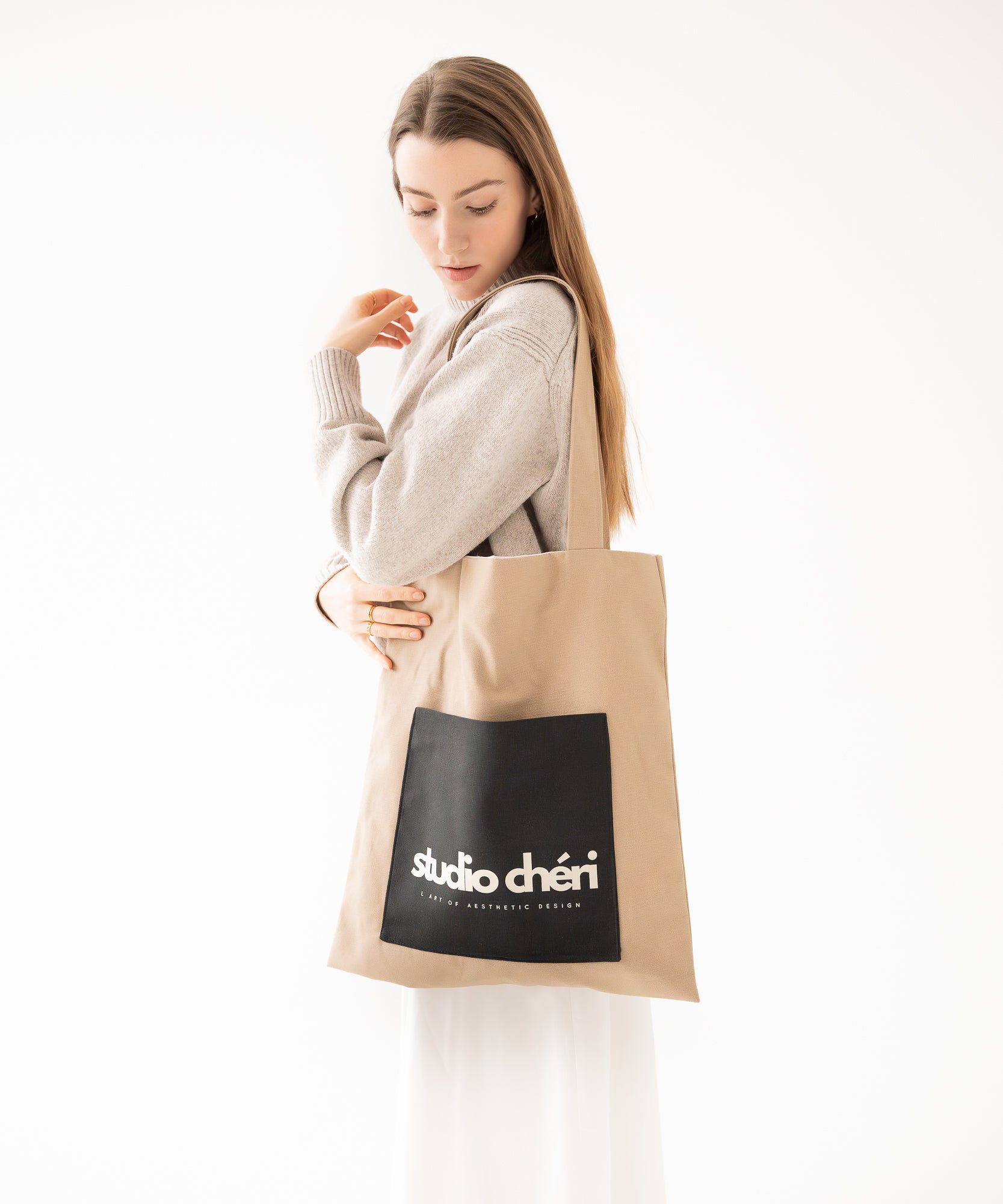 ADRIANA - Mini Tote Bag | Beige - Beige - Studio Chéri