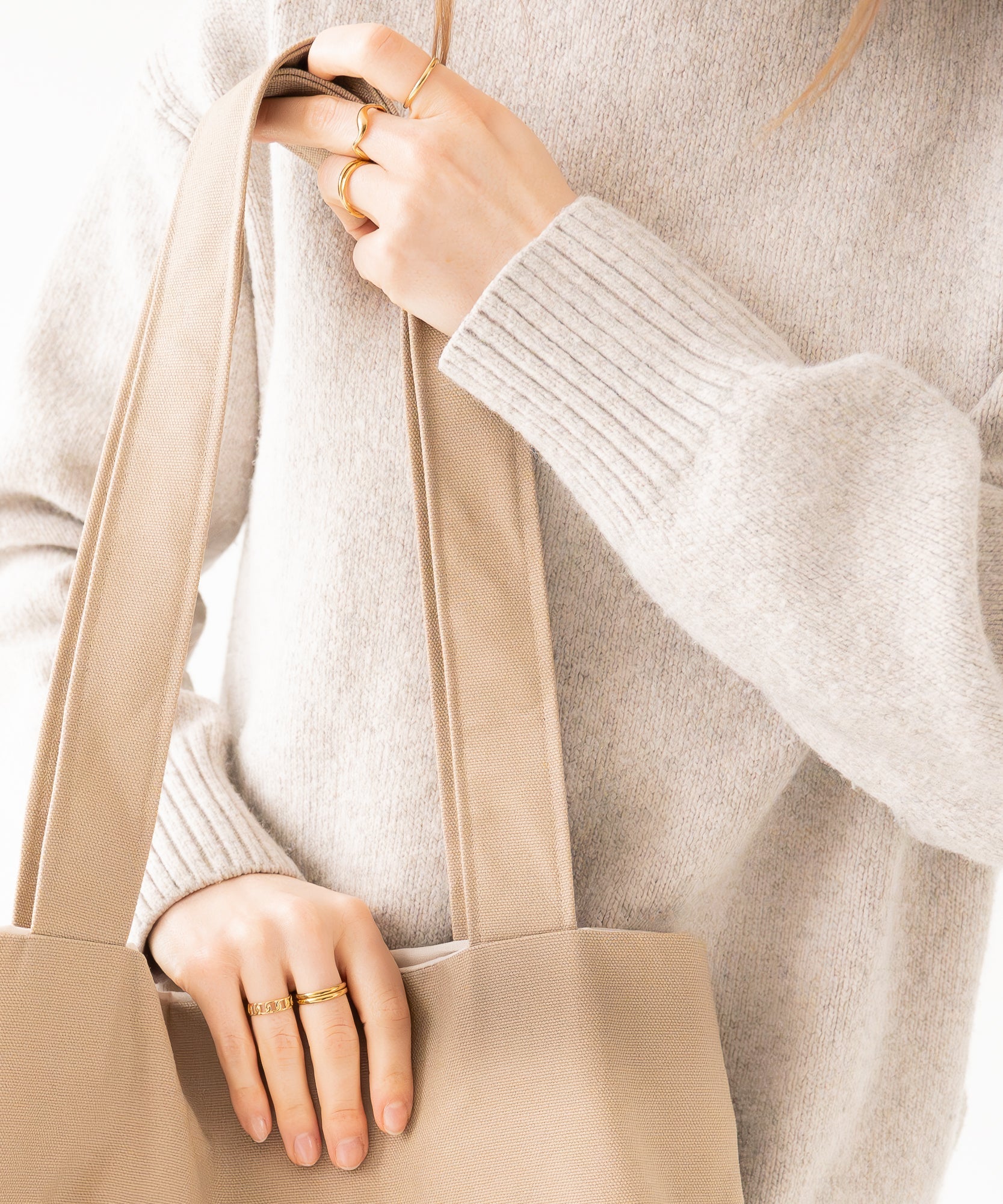 ADRIANA - Mini Tote Bag | Beige - Beige - Studio Chéri