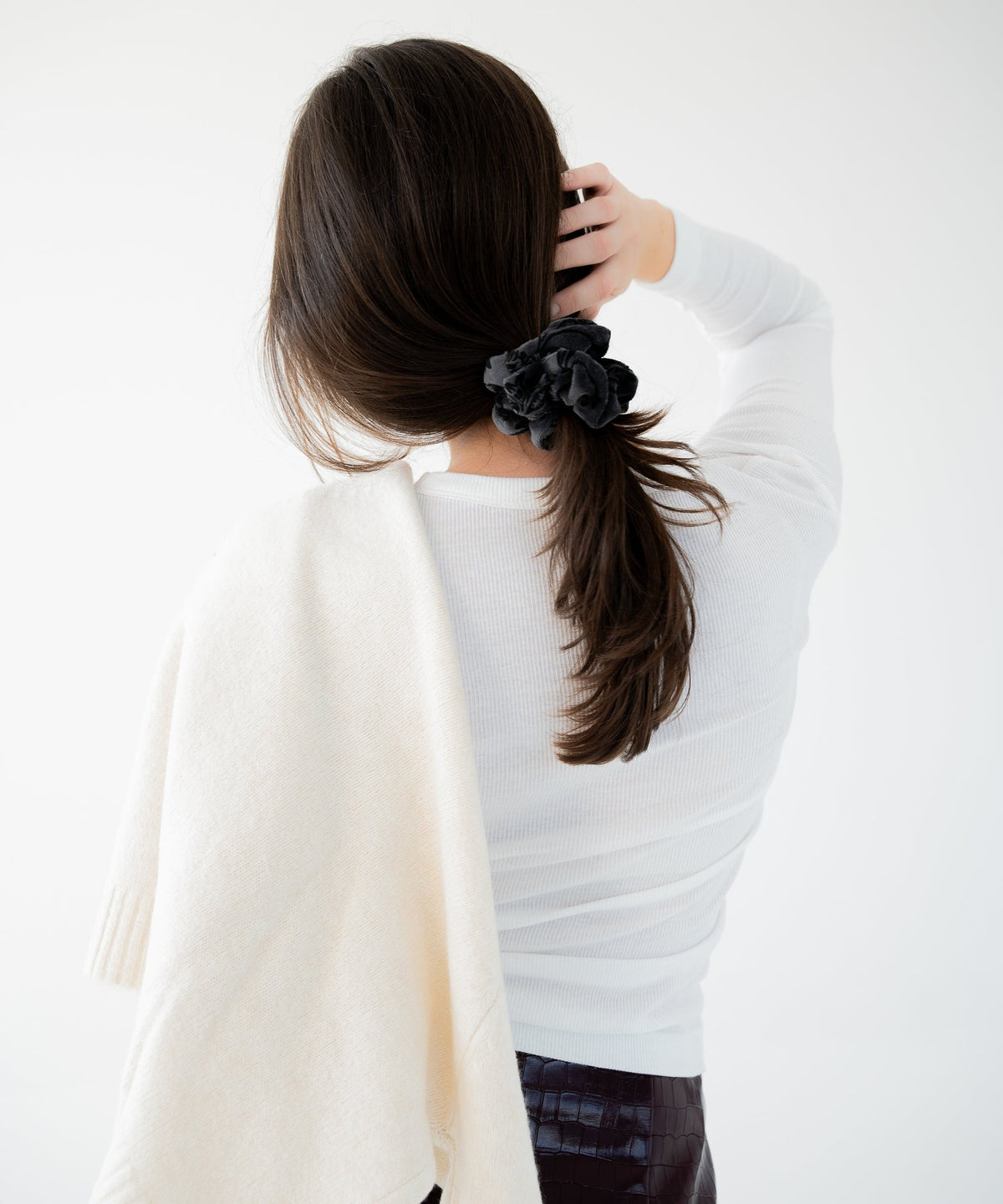 Affair - Samt Scrunchie - Grün/Weiß/Gelb - Studio Chéri