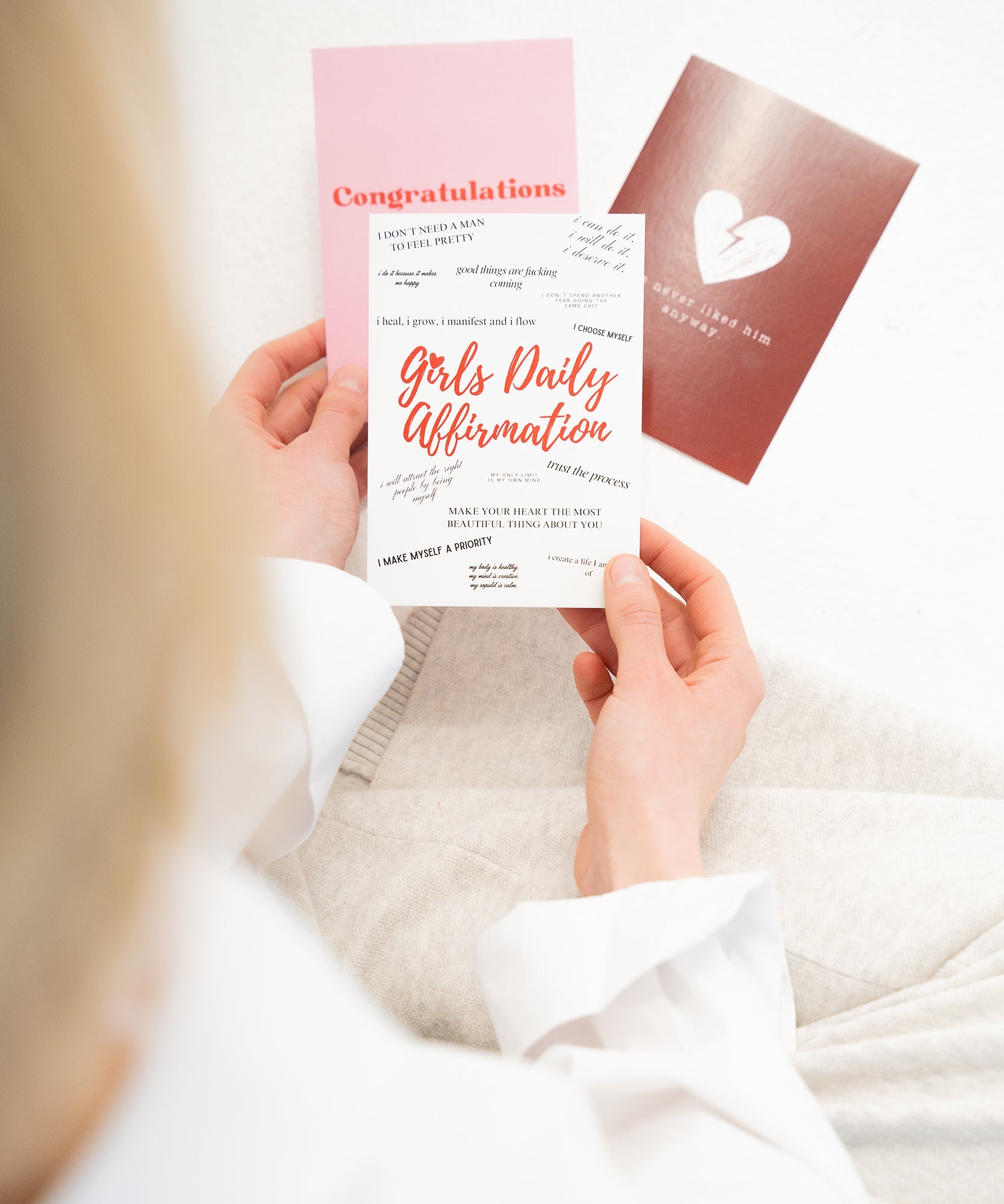 ANTI - VALENTINE | 3er Postkarten - Set - Rot/Rosa/Weiß - Studio Chéri