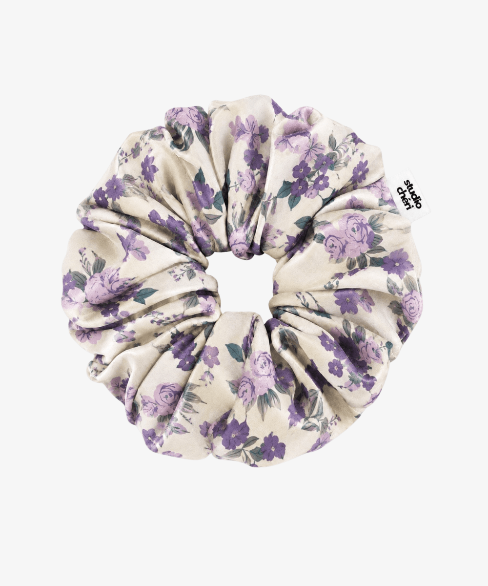 Aubrey - Scrunchie mit Blümchenmuster - Lila - Studio Chéri